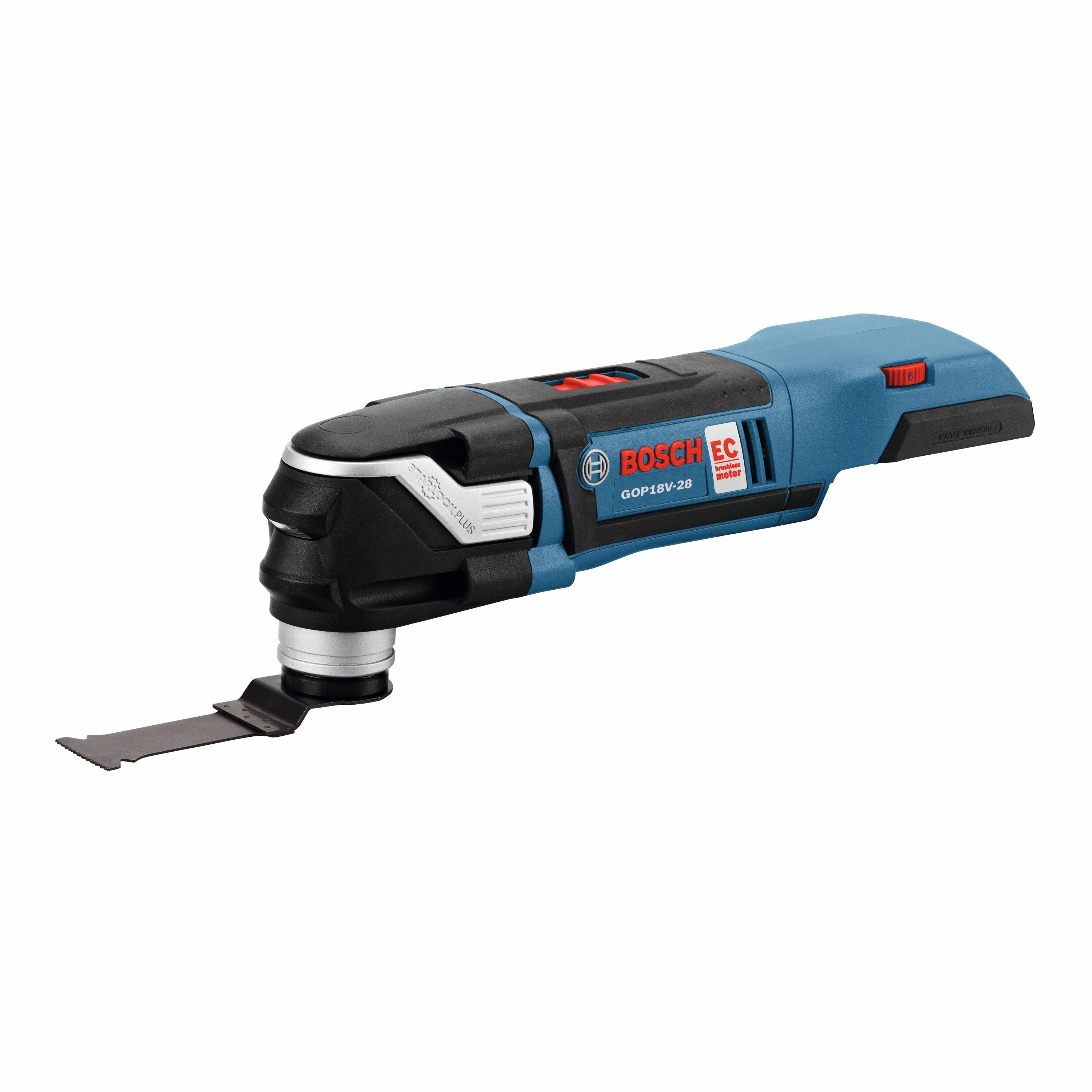 Bosch Starlock Plus 3-Piece Brushless-Amp 18-Volt Variable Speed Oscillating Multi-Tool Kit with N/ANo Case) Case | GOP18V-28N