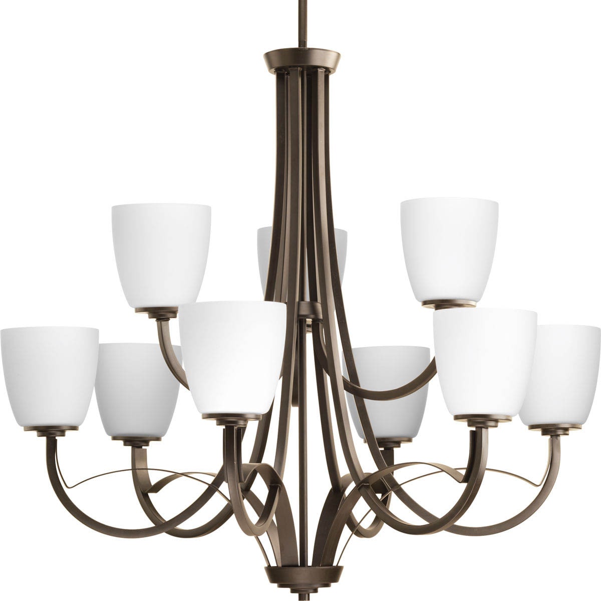 Progress Lighting P4317-20 Merge 9-Light Antique Bronze Transitional Chandelier