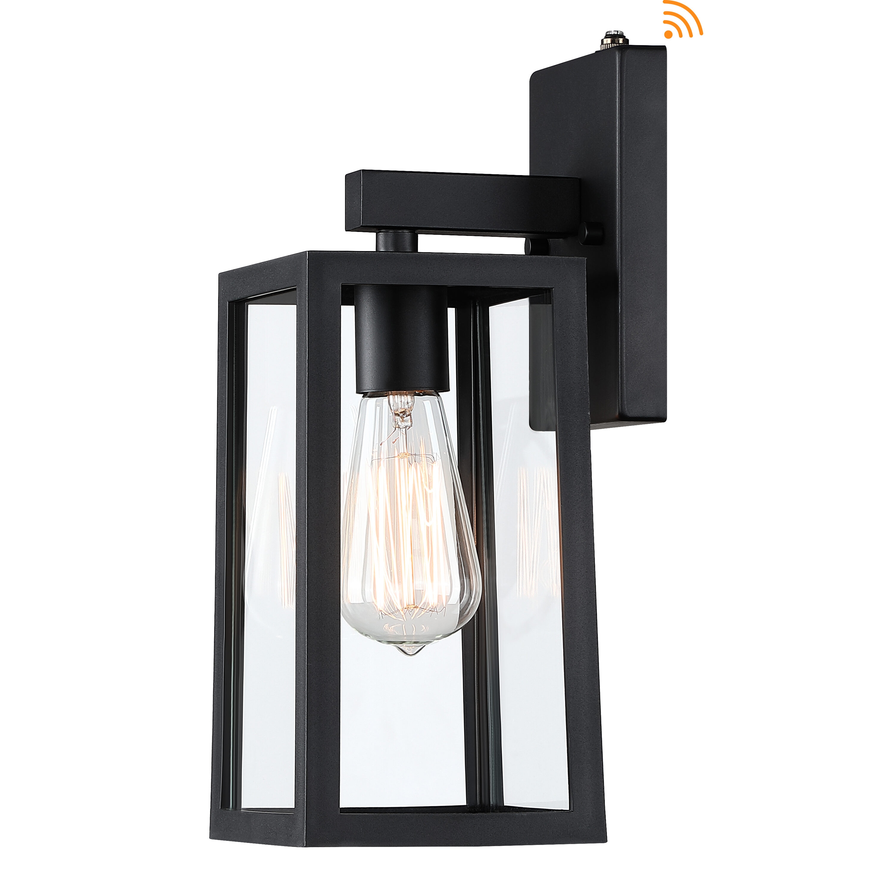 FAYMART Loca 2-Pack 1-Light 13.5-in H Black Dusk to Dawn