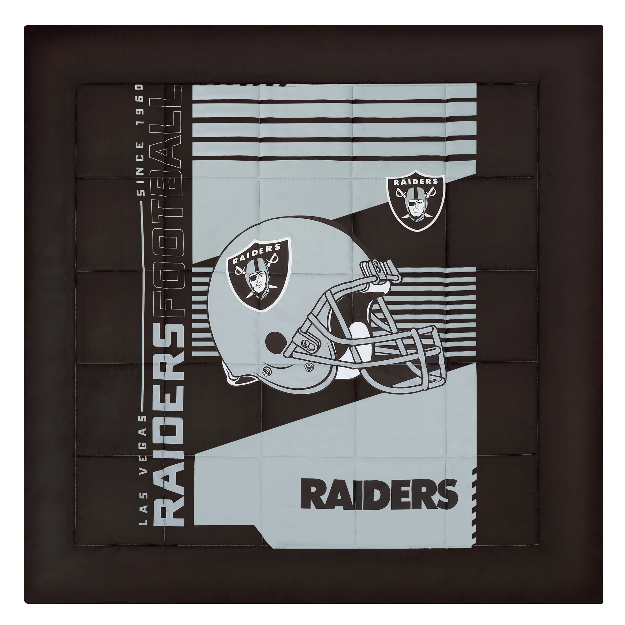 Cathay Sports Las Vegas Raiders 4-Piece Silver/Black Twin/Twin Xl Bundle Set  in the Bedding Sets department at