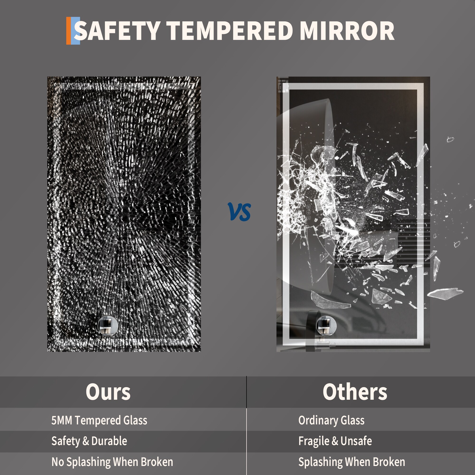Garvee XLQDEB0629143203 Framed-Bath-Mirrors - View #7