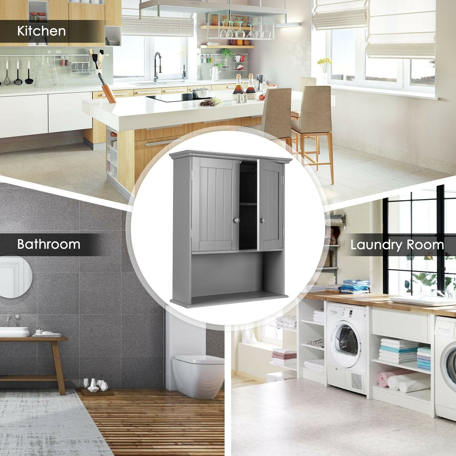 Forclover HYFC-BA930GR Bathroom-Wall-Cabinets - View #7