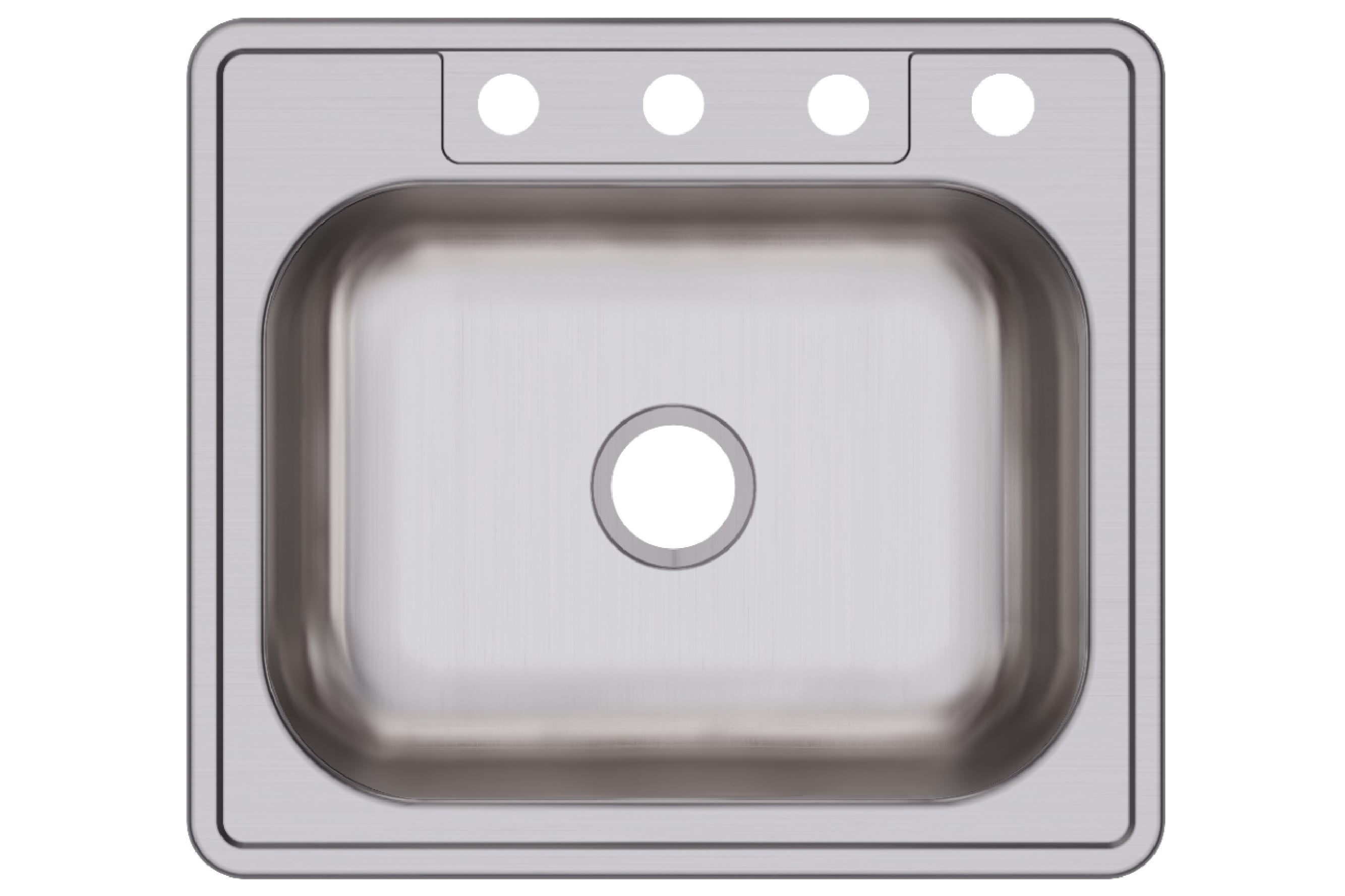 Dayton 25" Single Bowl Stainless Steel Drop-In Kitchen Sink