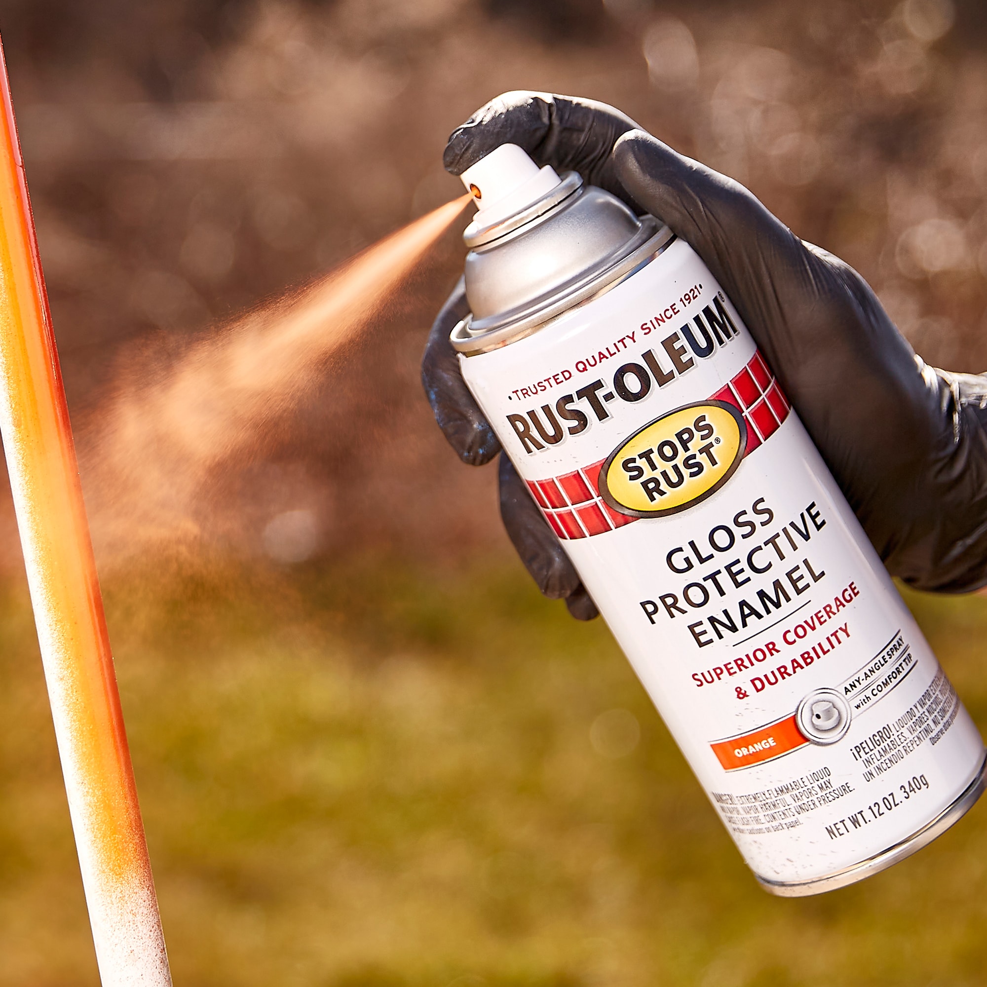 Rust-Oleum Stops Rust 12 oz. Protective Enamel Gloss Orange Spray Paint (6-pack)