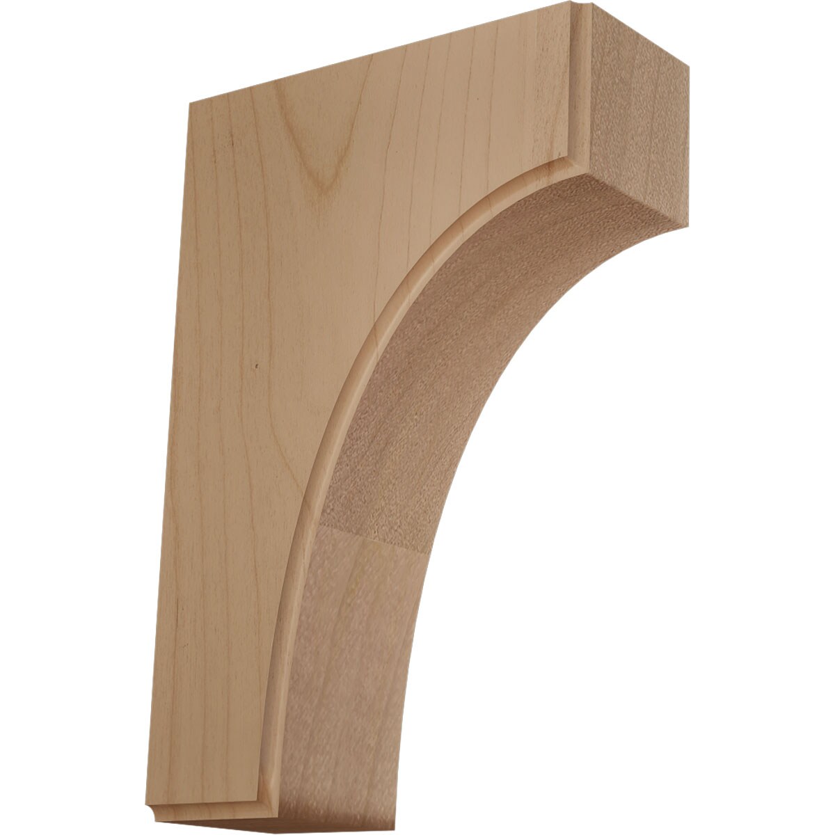Ekena Millwork BKTW02X04X06CVAL Clarksville 1-3/4-in x 4-in x 6-in Alder Brown Wood Standard bracket