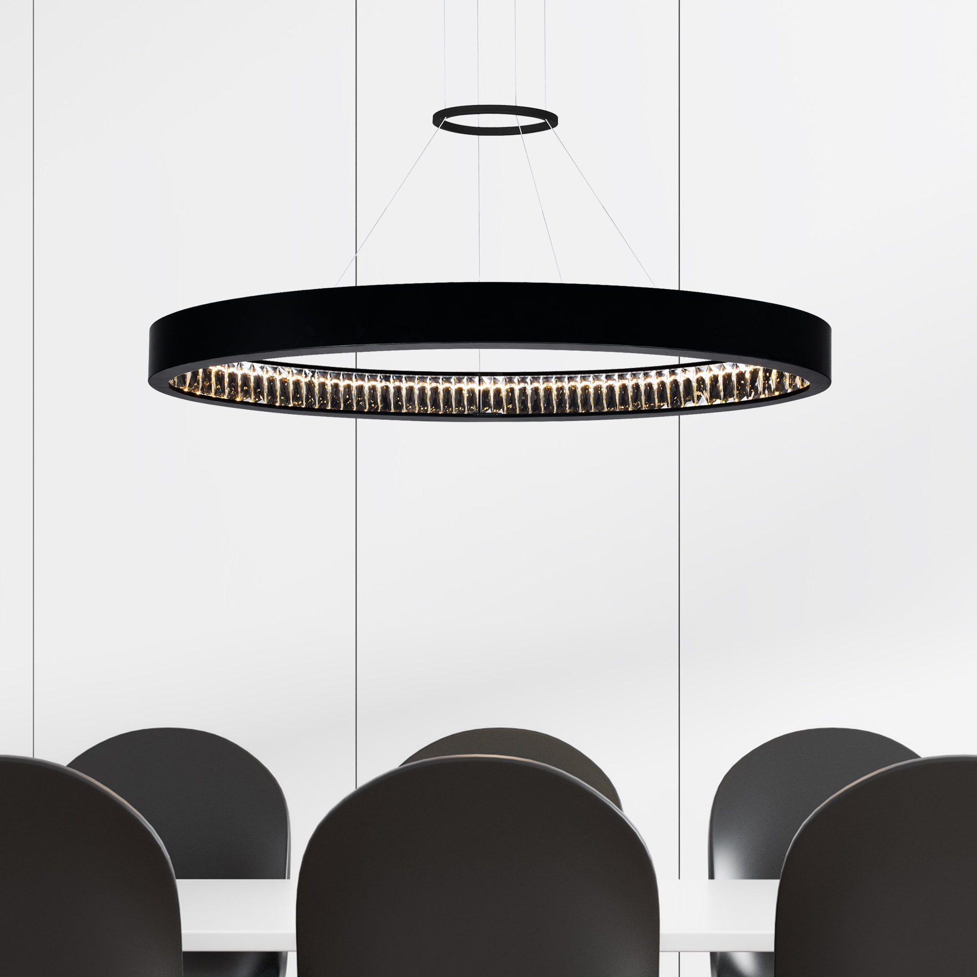 CWI Lighting 1040P42-101-O Rosalina Matte Black Modern/contemporary Integrated LED For Use in Bathrooms, Bedrooms, Dining Rooms, Foyers, Kitchens, Living Rooms Chandelier