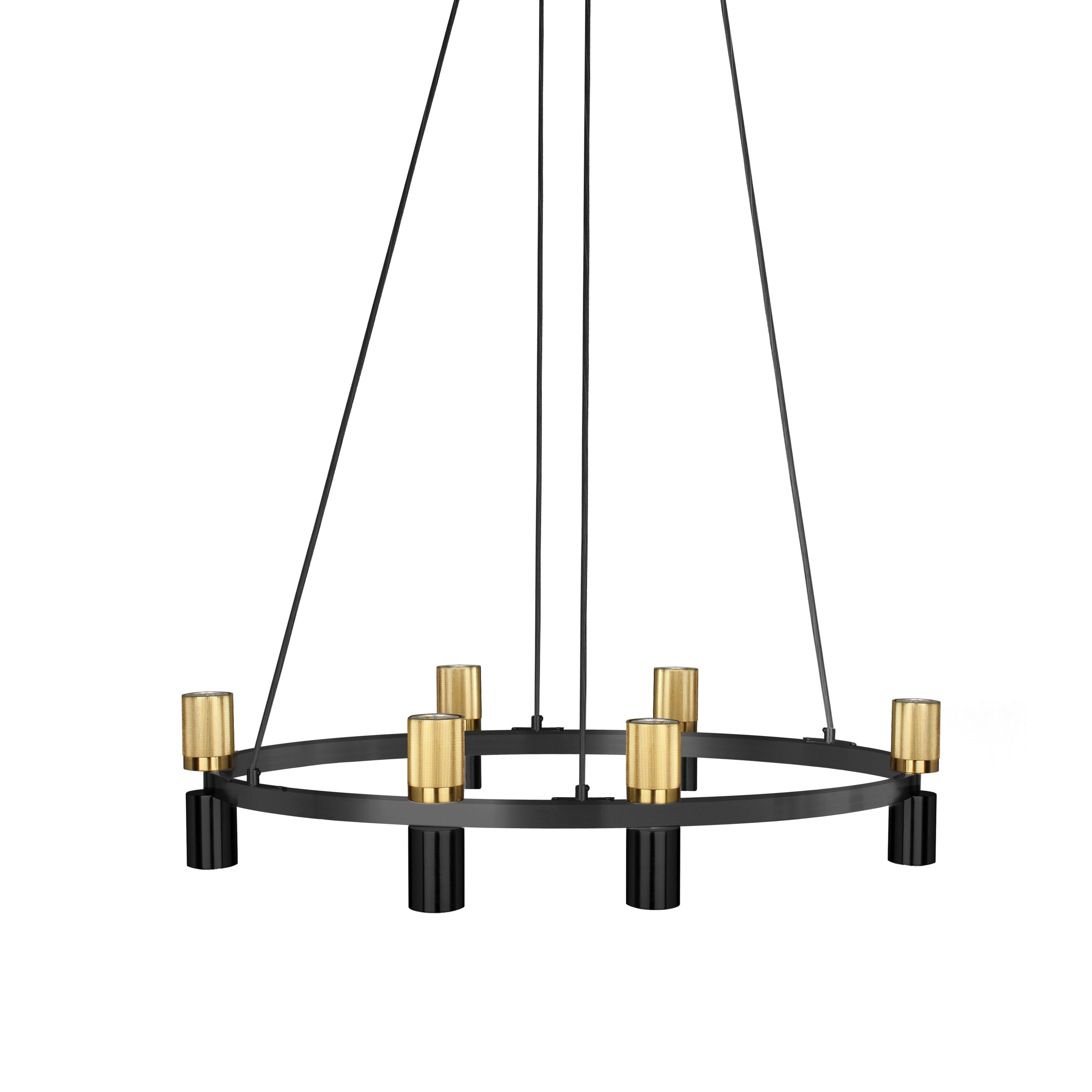 Dainolite Cerelia 12 -Light Matte Black Metal Metal Chandelier
