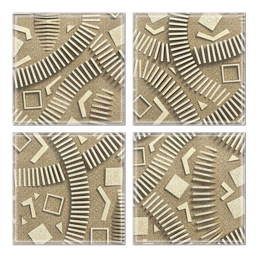 Instant Mosaic 5060103 Upscale Designs 32-Pack Multicolor 6-in x 6-in Glossy Glass Random Wall Tile