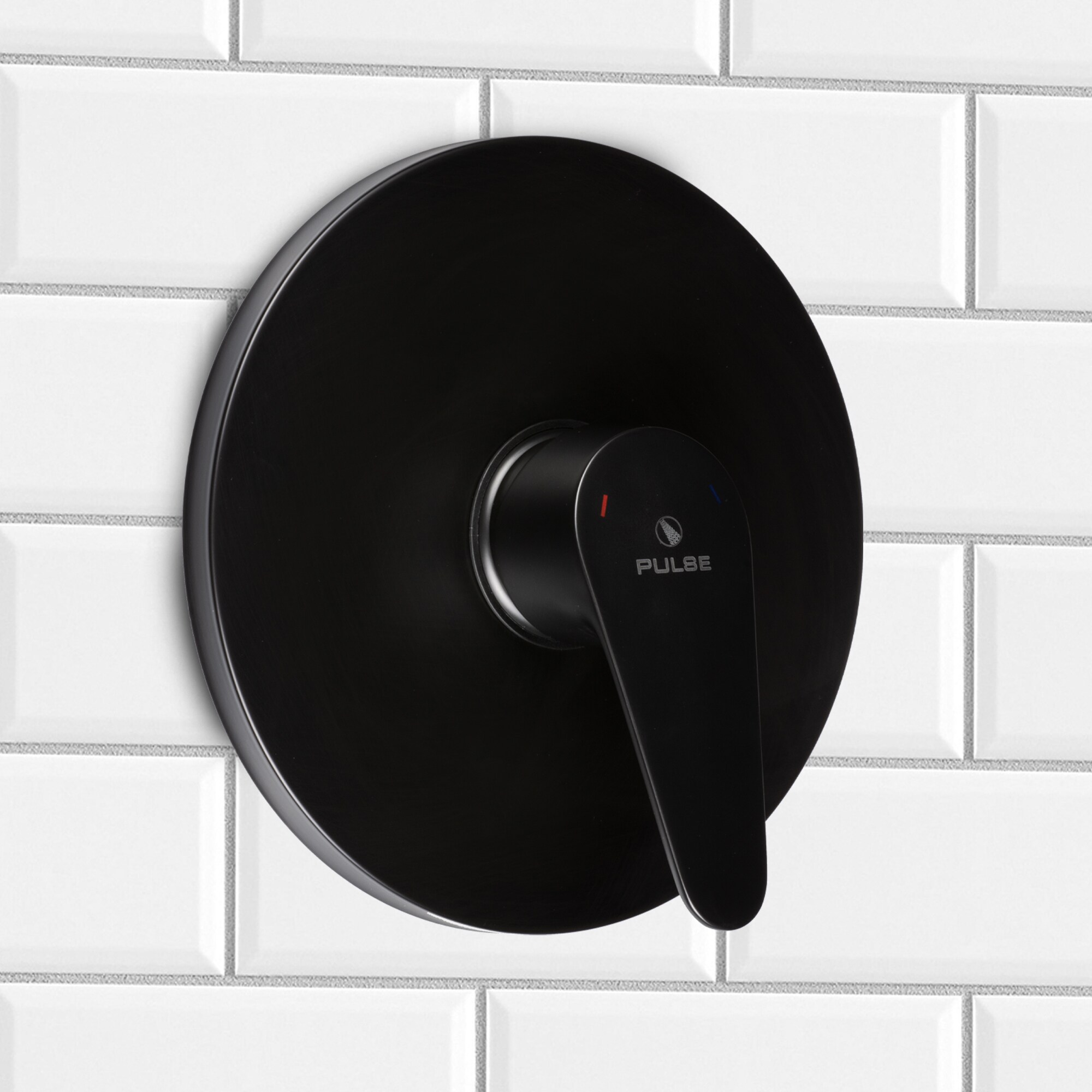Matte Black Pressure Balance Shower Valve Trim Kit