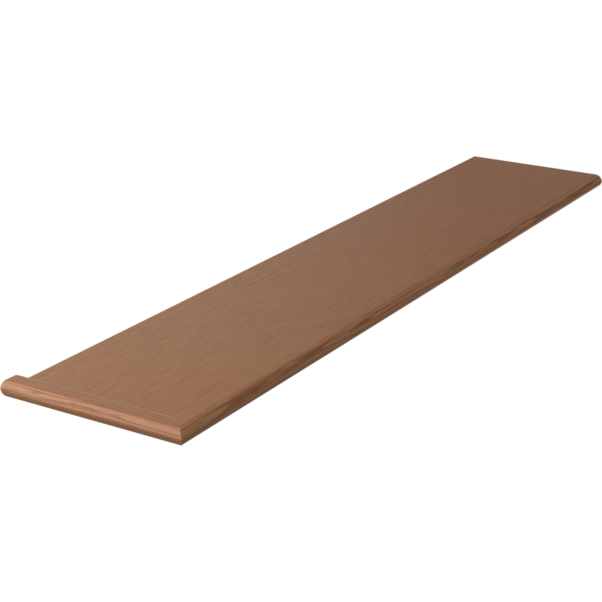 L.J. Smith Stair Systems 807011X54LH-WO 54-in x 11.5-in x 1-in Brown White oak Left return Bullnose Stair Tread