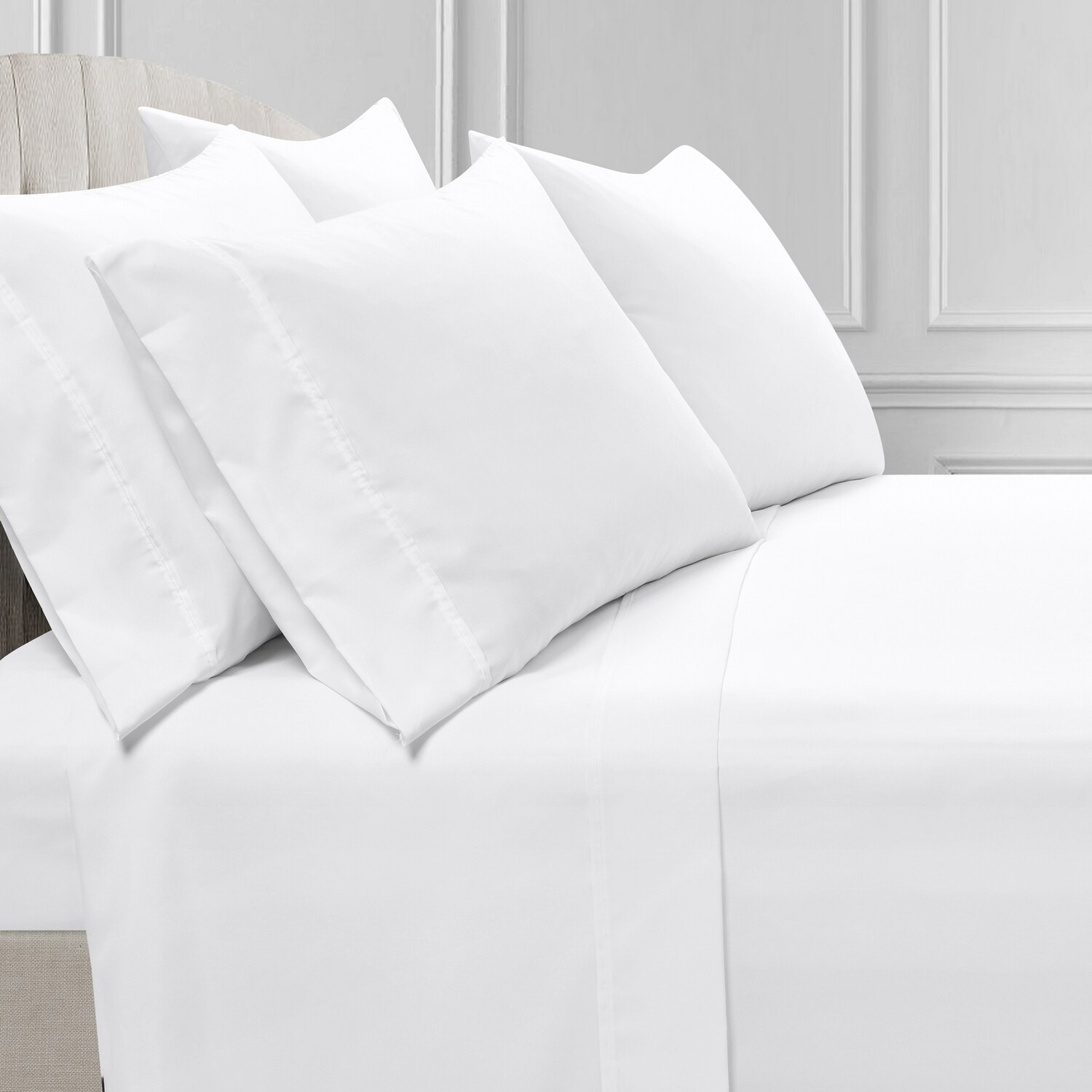 Lush Decor 16T008106 White Solid Full Bedspread
