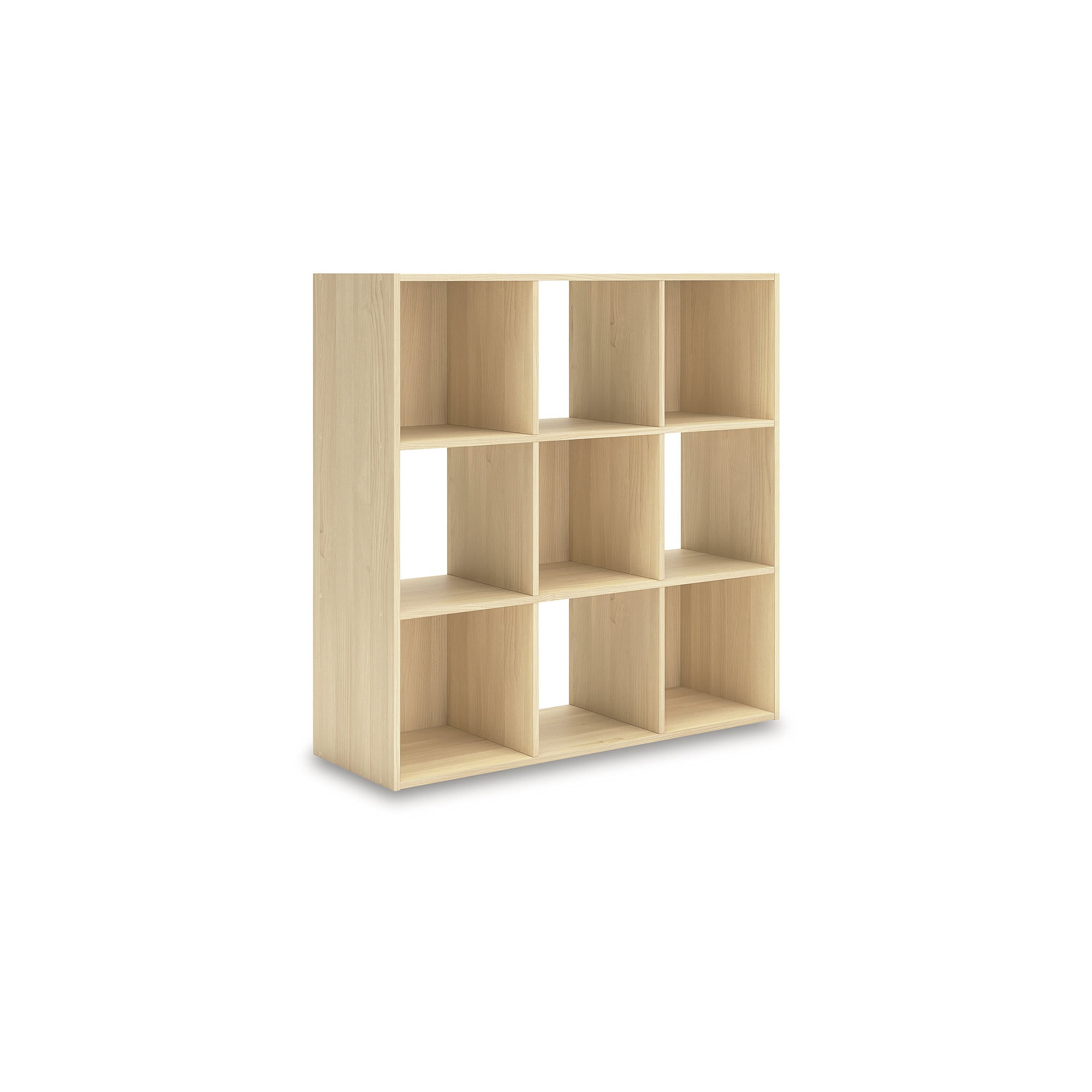 Signature Design by Ashley EA2444-3X3 Piperton 9 Cube Storage Organizer with Natural Tan Finish