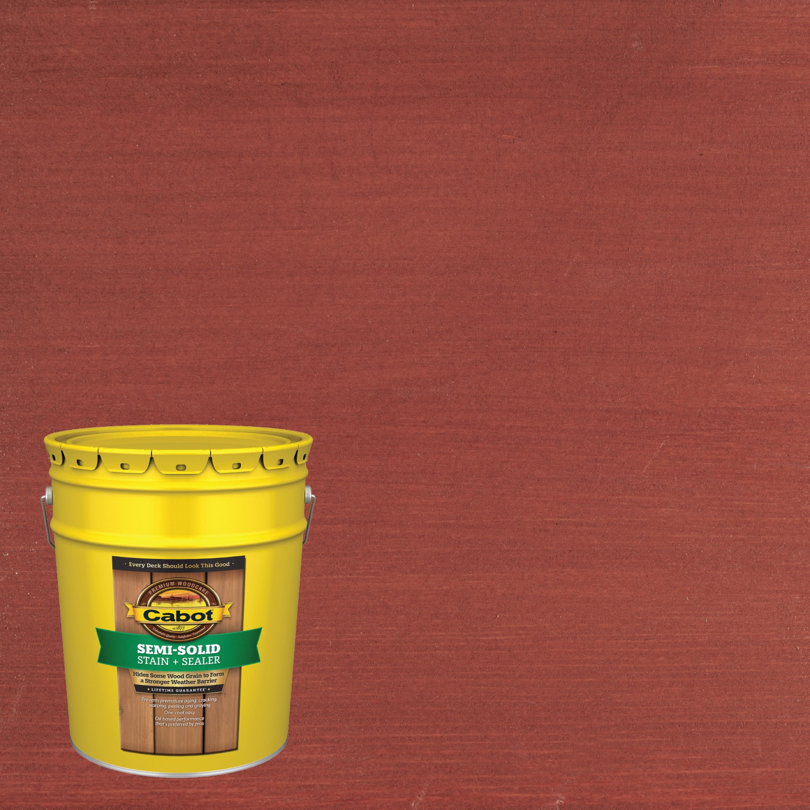 Cabot BARN RED-379512 Tintable Barn Red Semi-solid Exterior Wood Stain and Sealer in One ( 5-gallon )