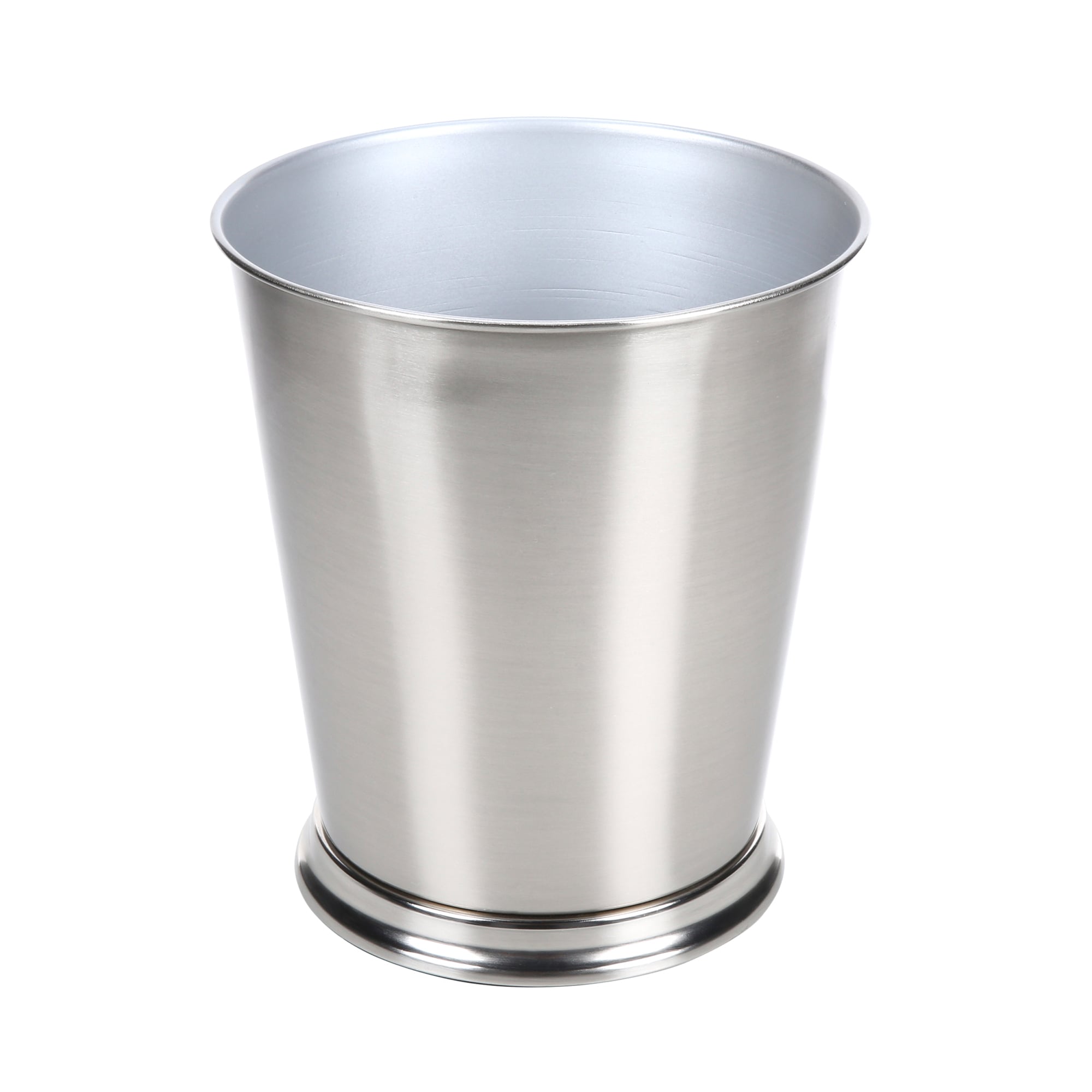 Brushed Nickel Trash Can