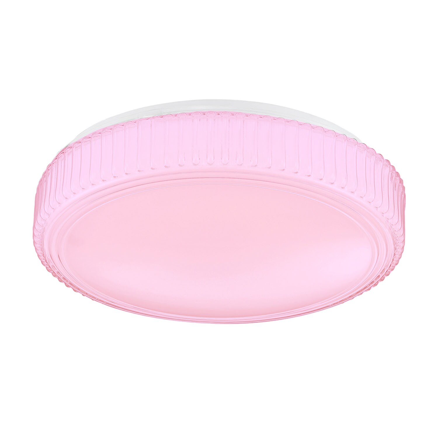 14" White Steel LED Smart Flushmount Ceiling Light