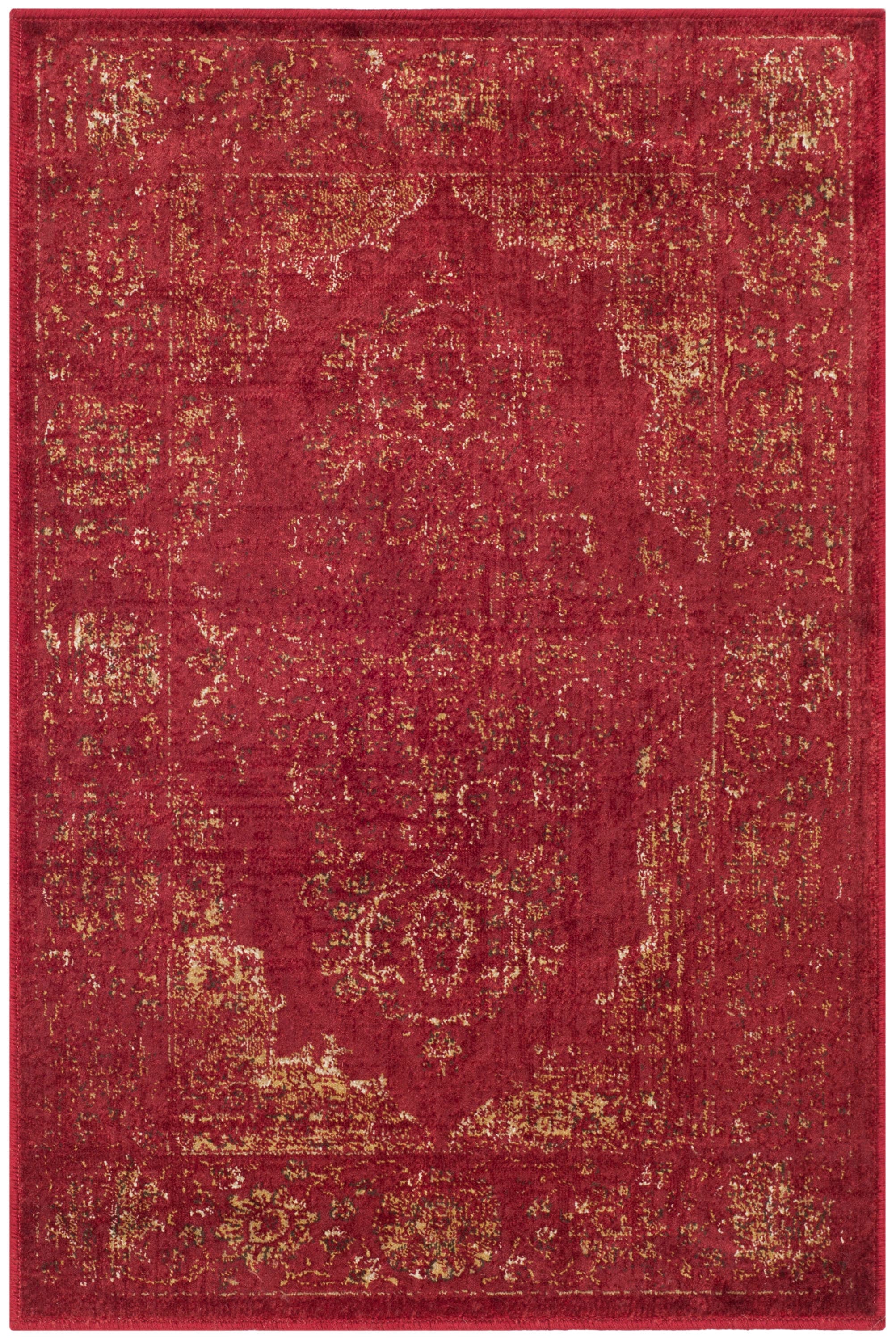 Safavieh VTG122-6220-3 Vintage Kaira 3 x 6 (ft) Loomed Synthetic Rose Rectangular Indoor Distressed/Overdyed Vintage Throw rug