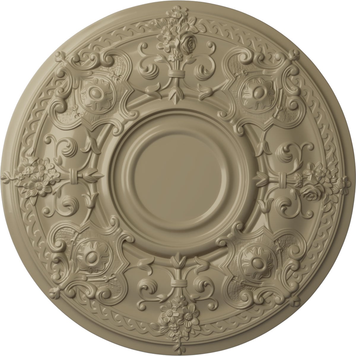 Ekena Millwork CM28OSGDF Oslo 28.125-in W x 28.125-in L Gobi Desert Polyurethane Ceiling Medallion