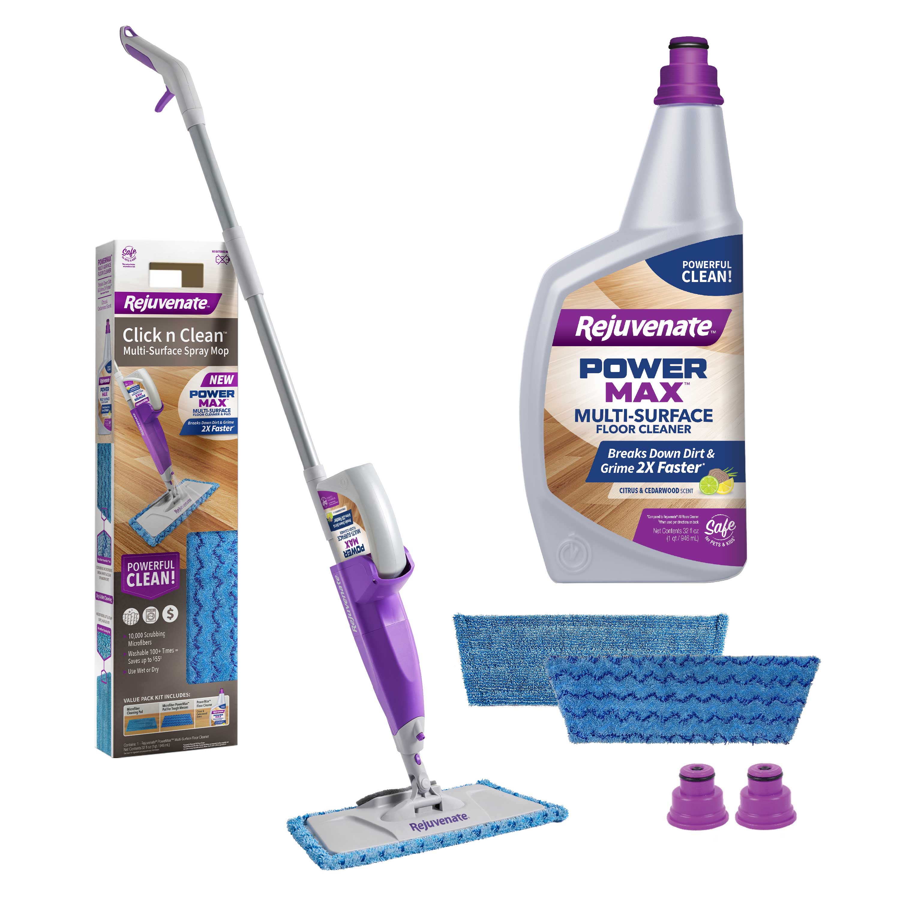 Rejuvenate HG-R00395 Single Nozzle 32-fl oz Spray Mop