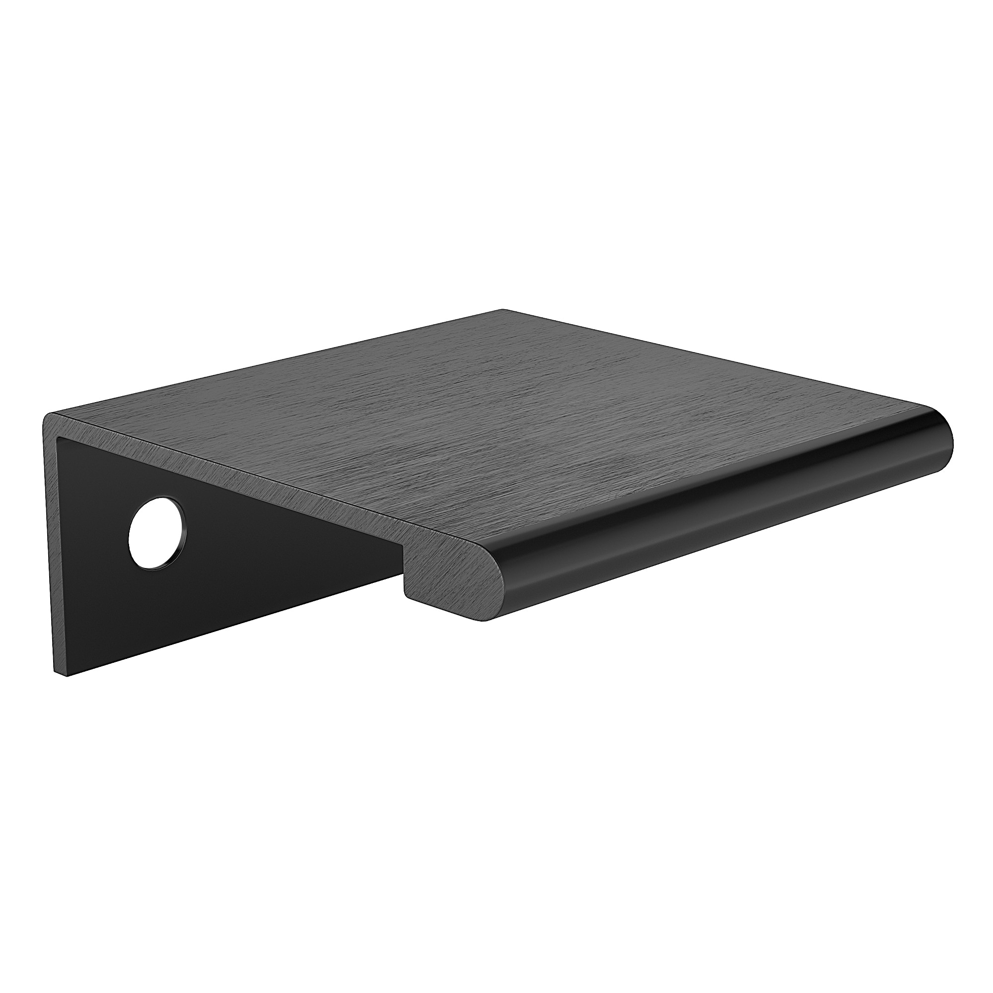 Richelieu BP989825990 Lincoln 1-in , 25mm Center to Center Brushed Black Rectangular Edge