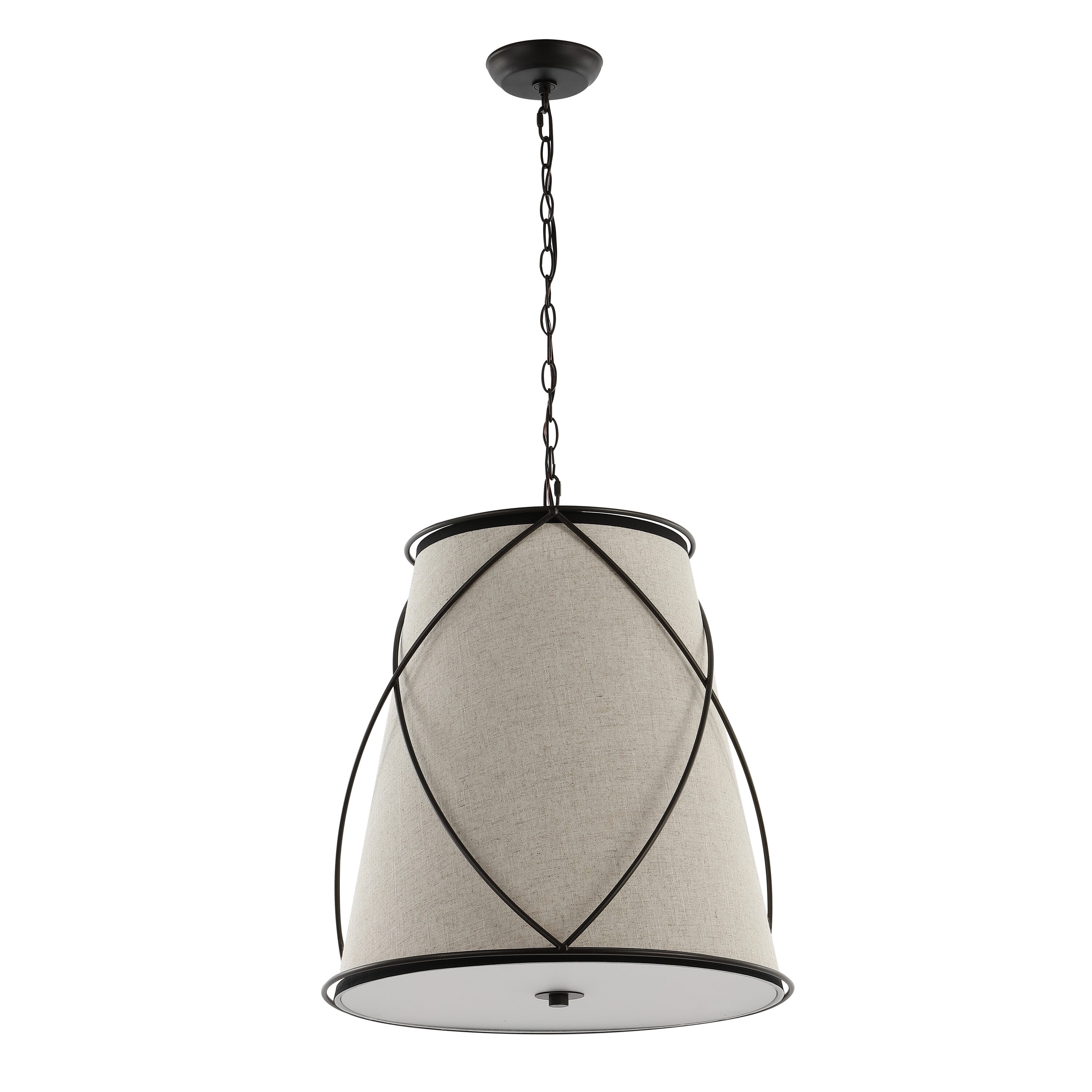 Milo 19" Rustic Farmhouse Bronze LED Pendant Light
