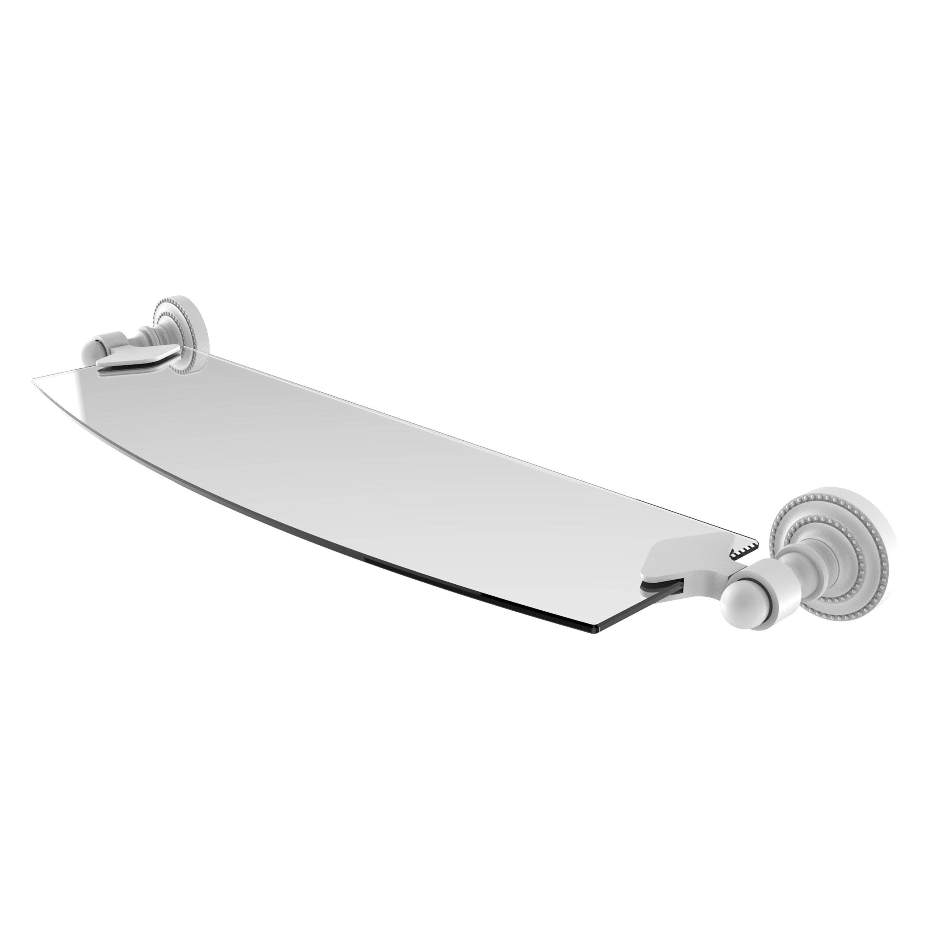 Allied Brass DT-33/18-WHM Dottingham Matte White Wall mount Bathroom Shelf ( 18-in x 2.25-in x 5-in )