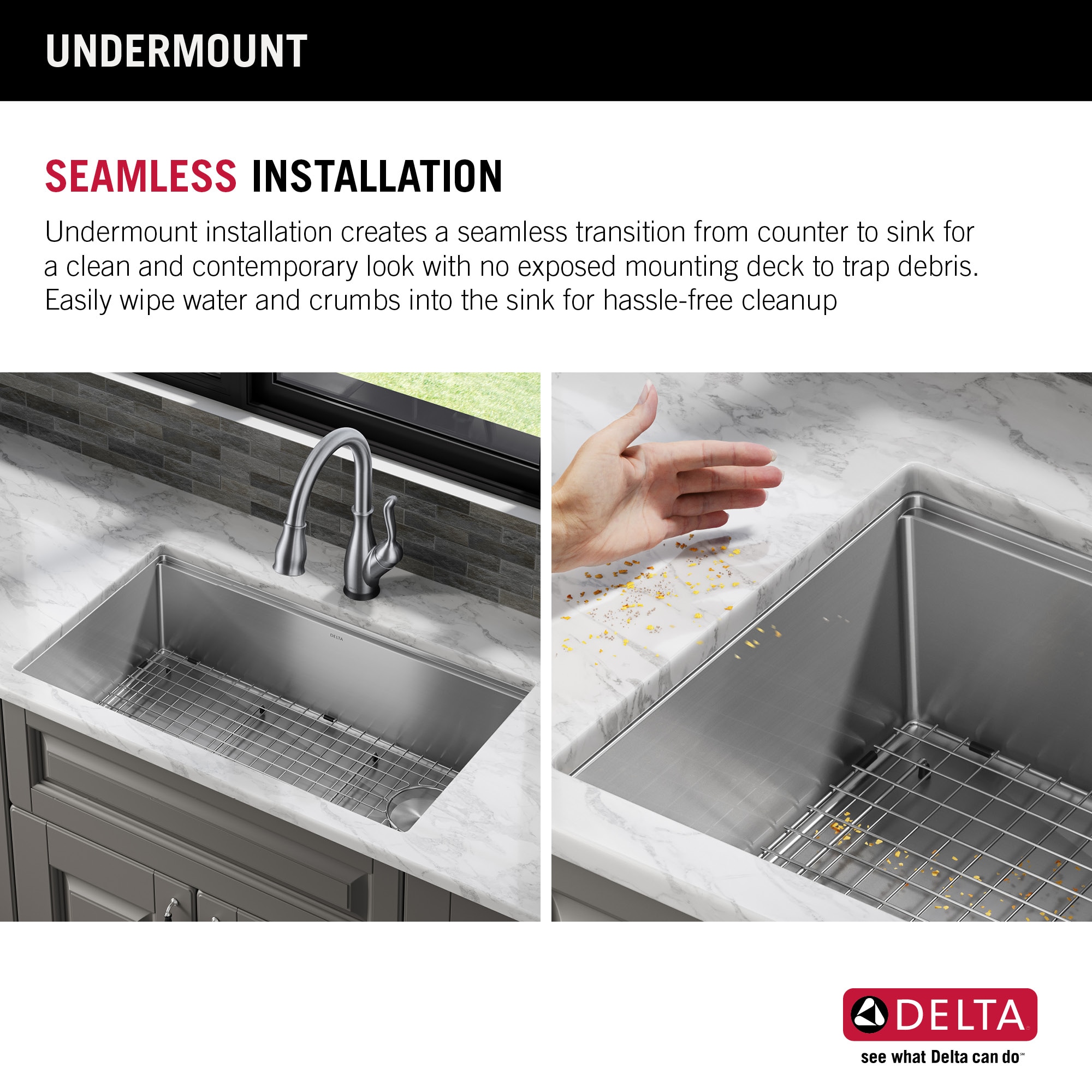 Delta Lorelai Undermount 30-in x 19-in Stainless Steel Single Bowl 2-Hole Workstation  Kitchen Sink with Drainboard at