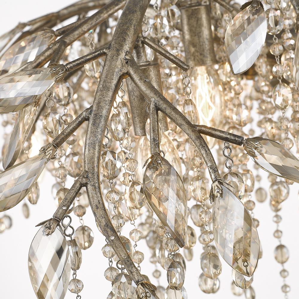 Mystic Gold Steel and Crystal 12-Light Chandelier