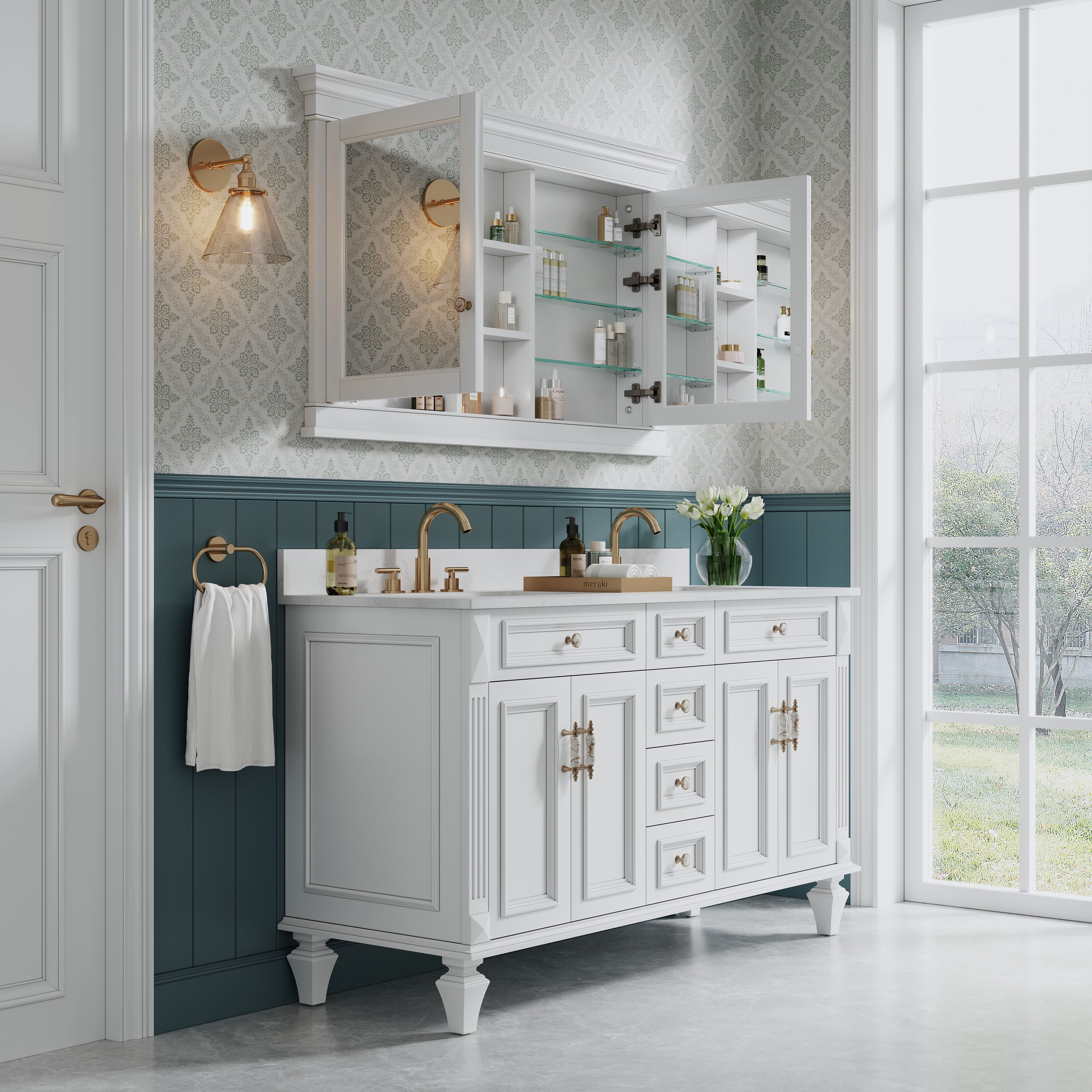 WELLFOR TO-AE-BV30GYWH Bathroom-Medicine-Cabinets - View #8