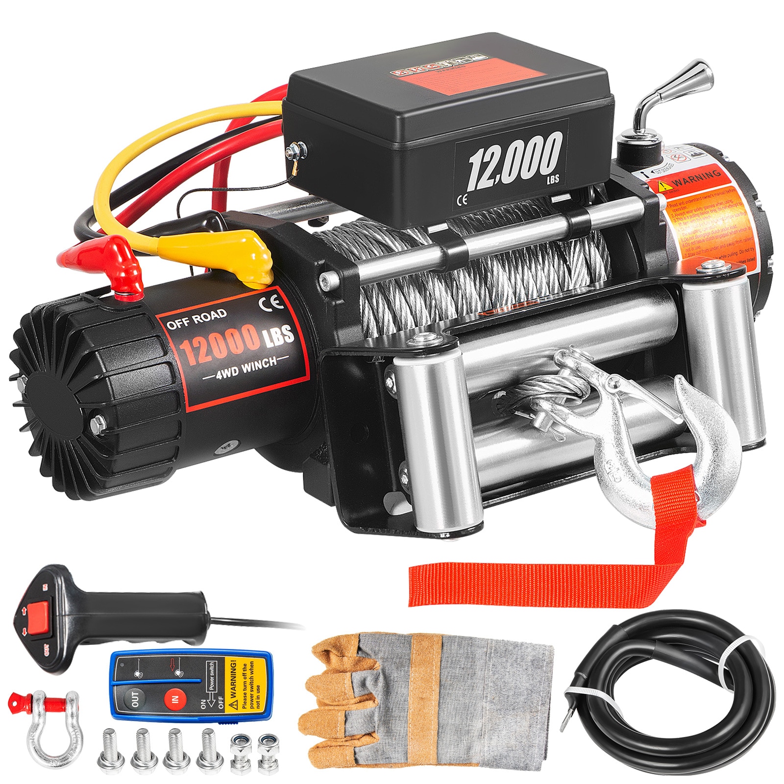 SVOPES 12000-lb 85-ft Wire Electronic Winch 5.5 -HP Motor #SVOPESDDJP1.204489M2