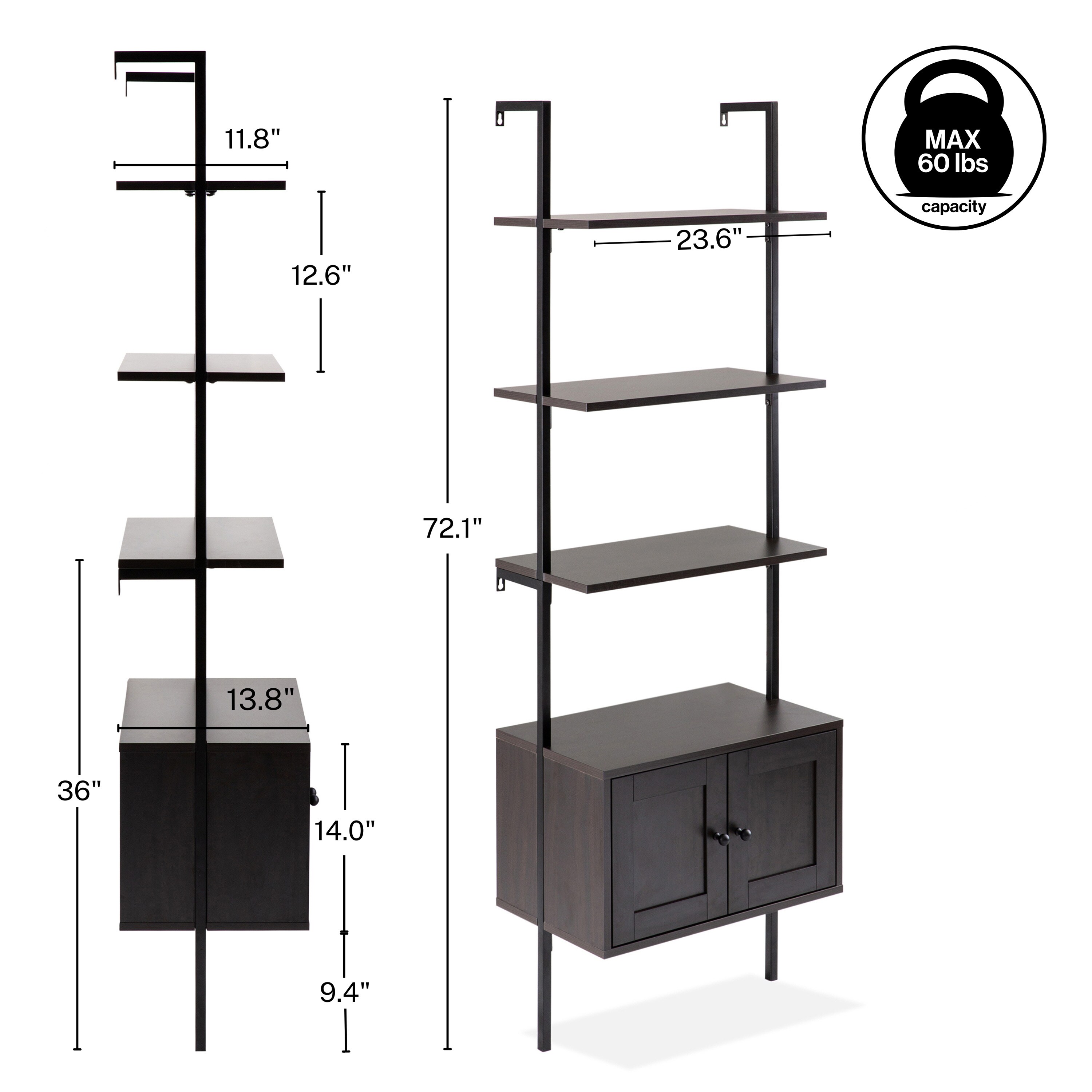 happimess MSH1002A Wall-Mounted-Shelving - View #4
