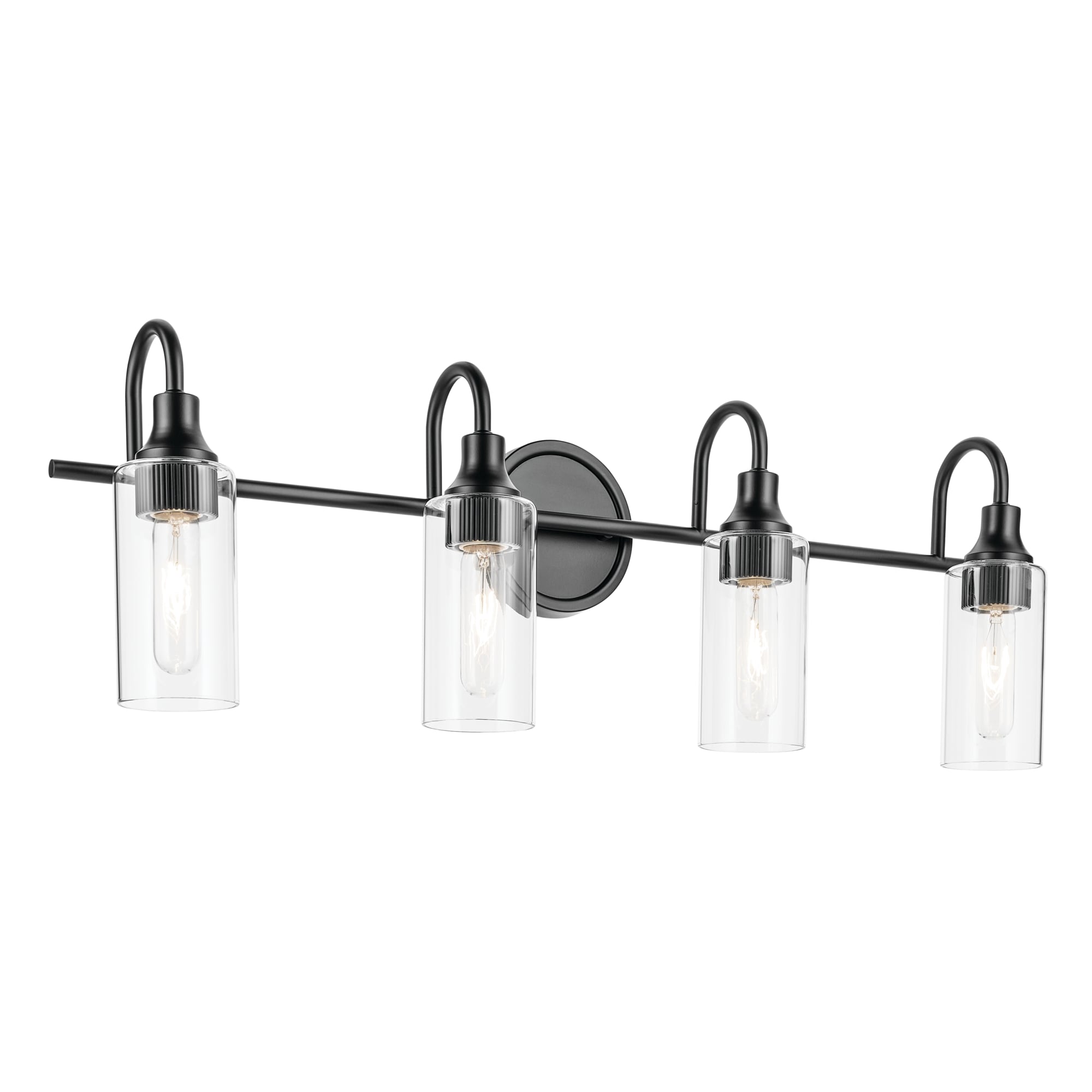 Kichler 55212BK Kavi 31.5-in 4 -Light Black Modern/contemporary Vanity light