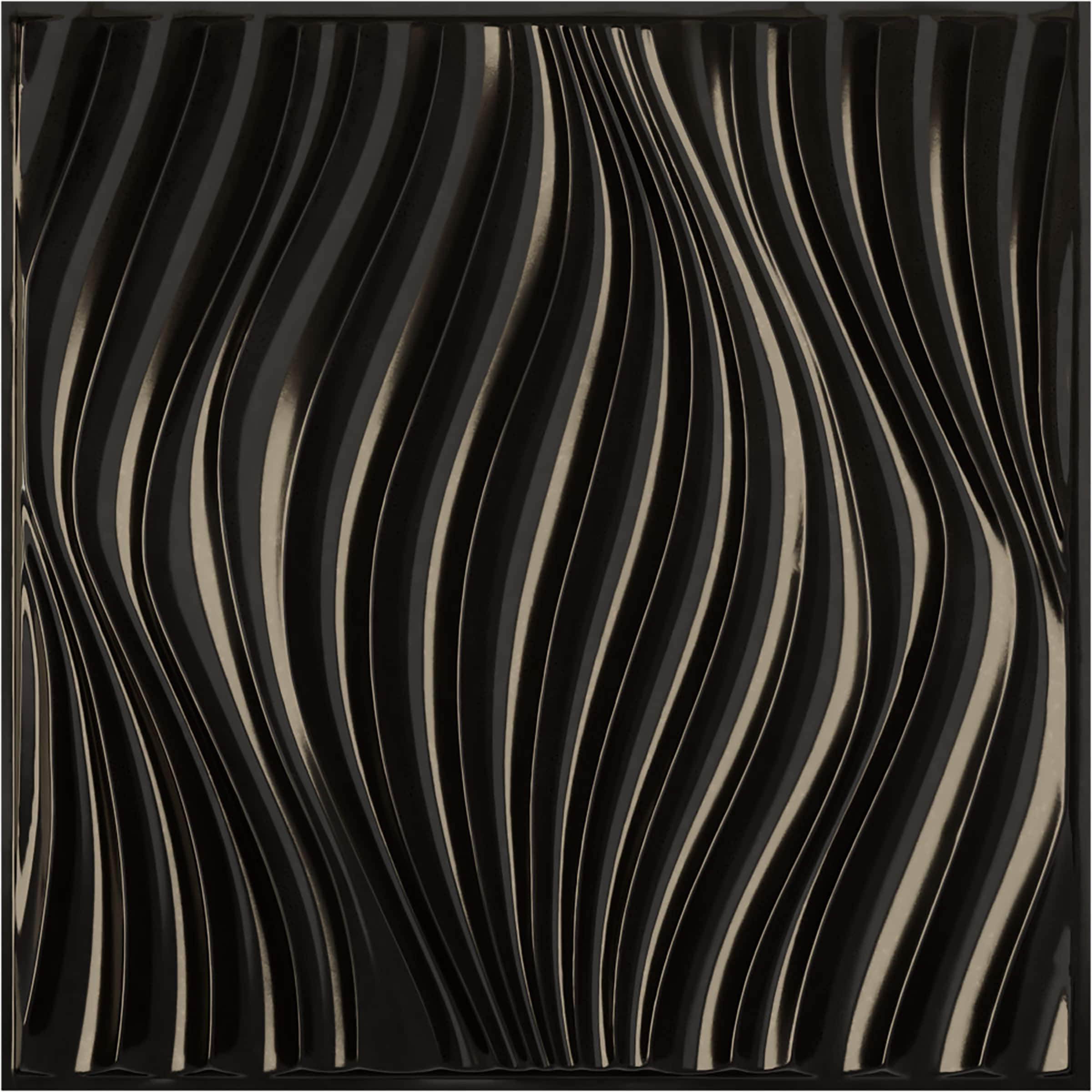Ekena Millwork WP20X20BWECA 19-5/8-in x 19-5/8-in Embossed Paintable/Stainable Black PVC Abstract Wall Panel ( 2.67-sq ft )