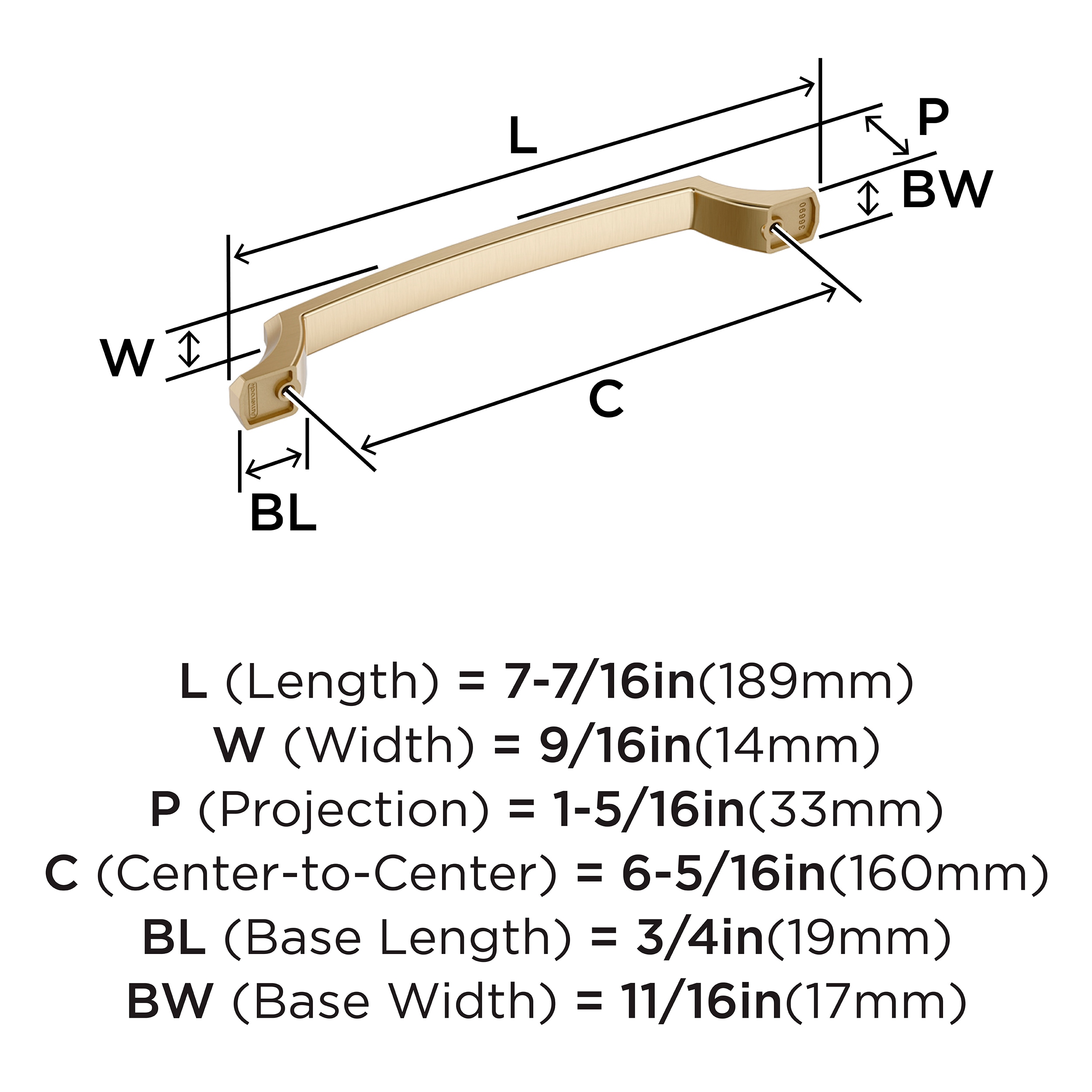 Amerock BP36690BBZ Cabinet-Pulls - View #4