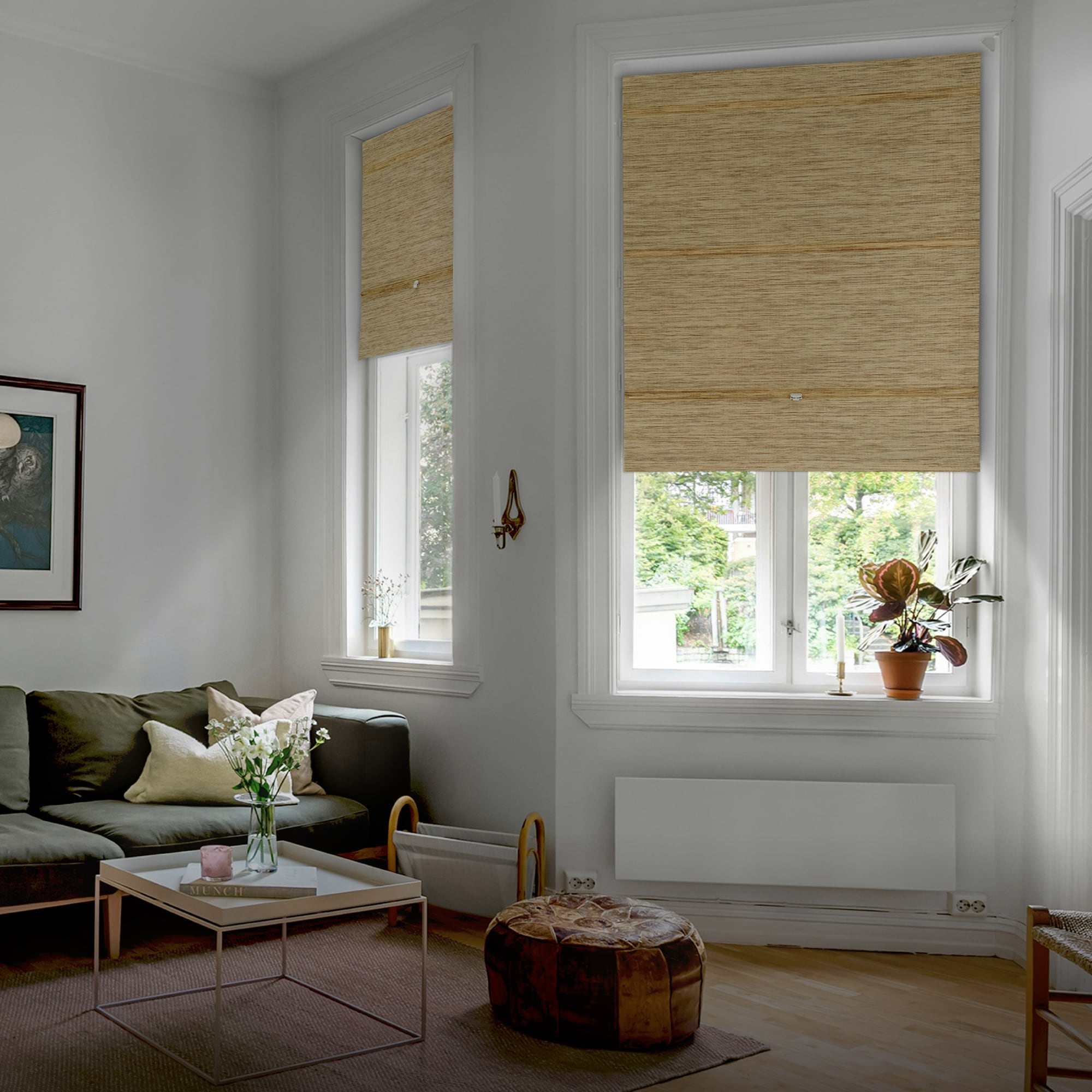 GoDear Design PMX129625I046065 46 x 65-Inches Ocher Blackout Cordless Top-Down/Bottom-Up Roman shade