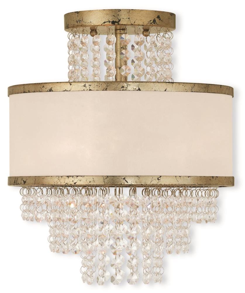 Livex Lighting 50793-28 Prescott 3-Light Antique Gold Semi mount light