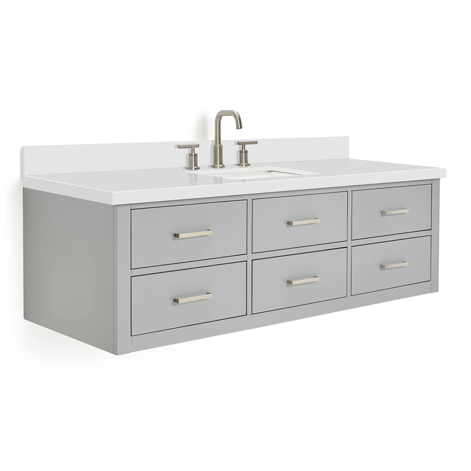 ARIEL W061SWQRVOGRY Bath-Vanity-Combo - View #3