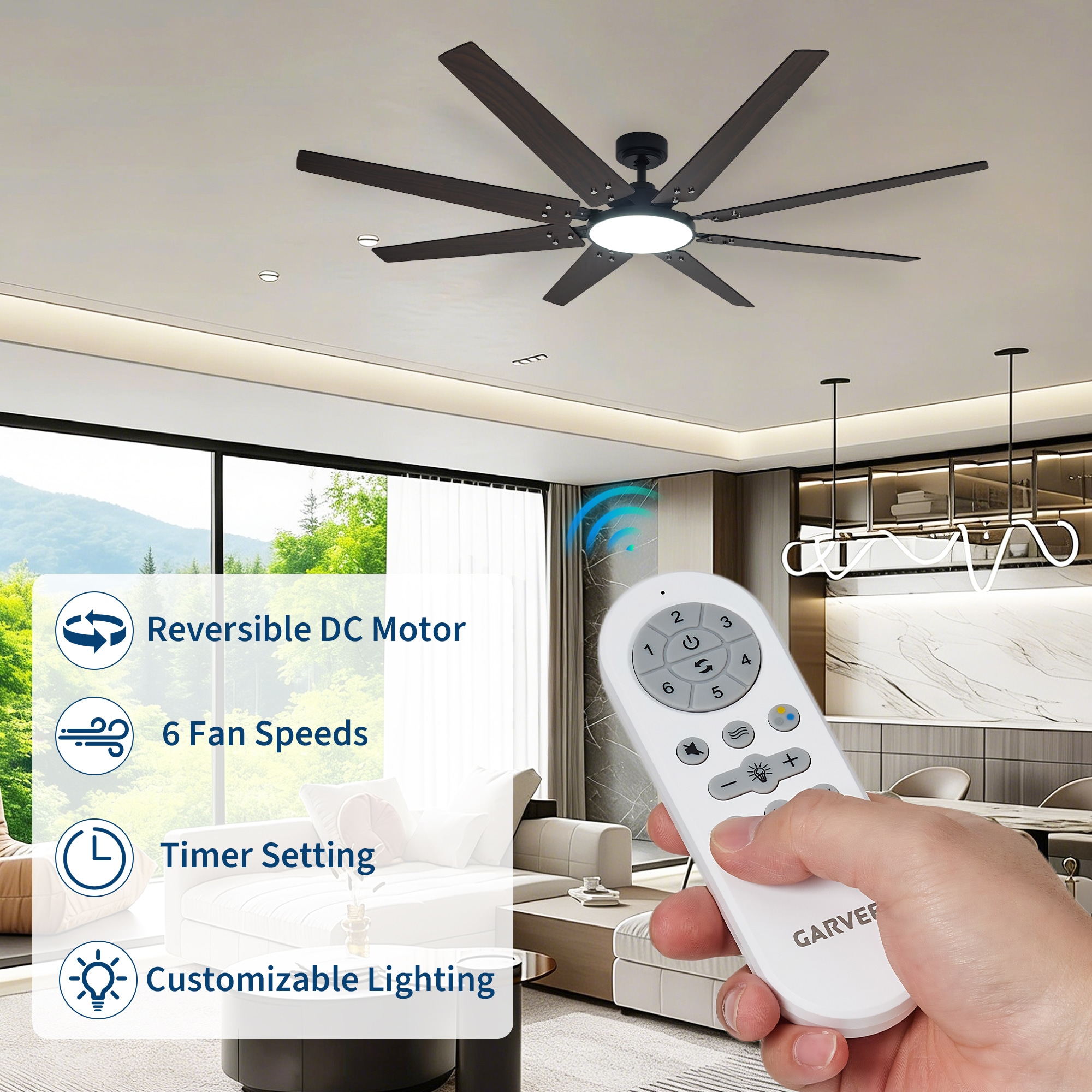 GarveeLife CLJ-DMAHIULSHKDZ49 Ceiling-Fans - View #2