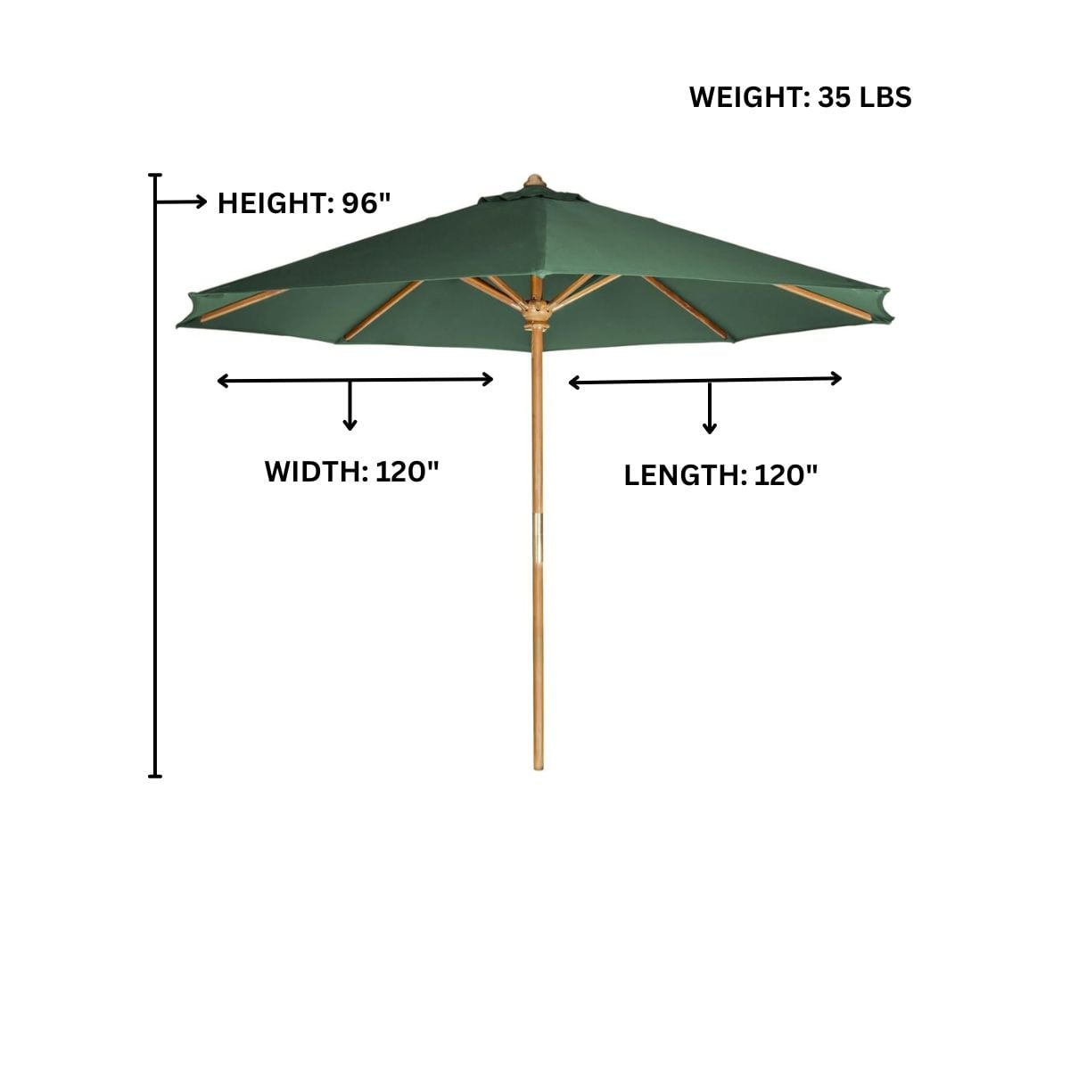 All Things Cedar TU90-G Umbrellas-2 - View #2