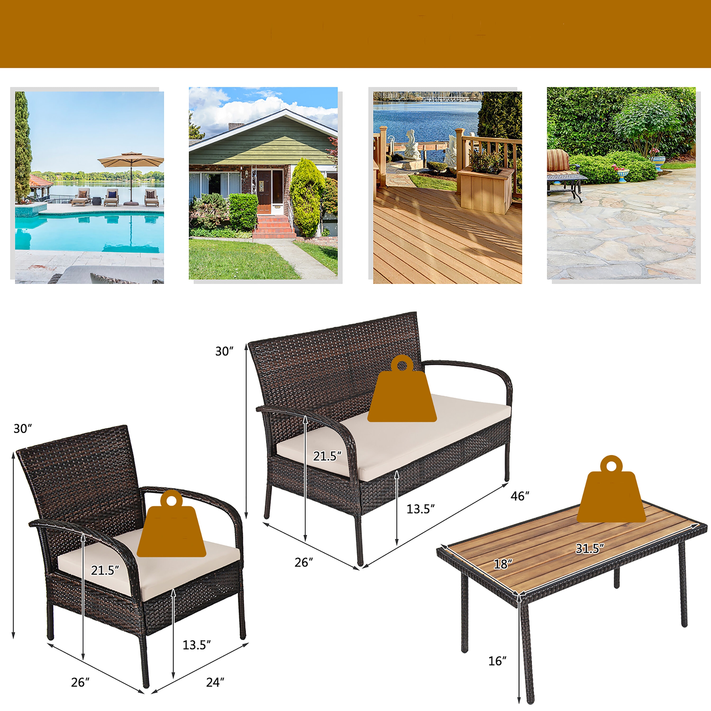 Costway HW66527 Patio-Conversation-Sets - View #6