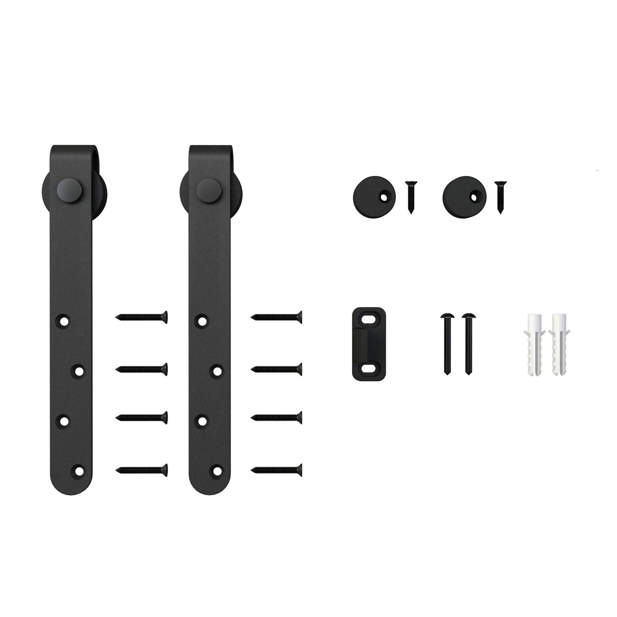 Architectural Products by Outwater 3P5.7.00066 Matte Black Indoor Top mount Single Double Roller