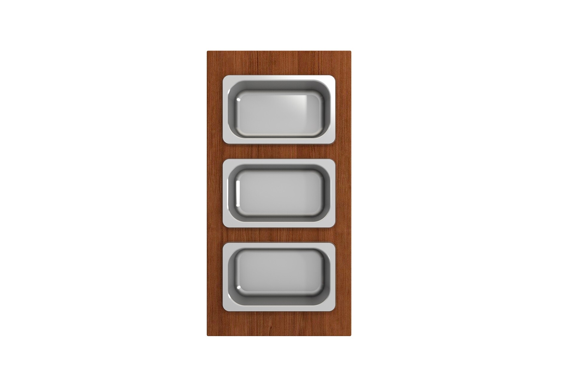 BOCCHI 2320 0013 Prep Board Set for Workstation Sinks with 3 Rectangular Stainless Steel Bowls