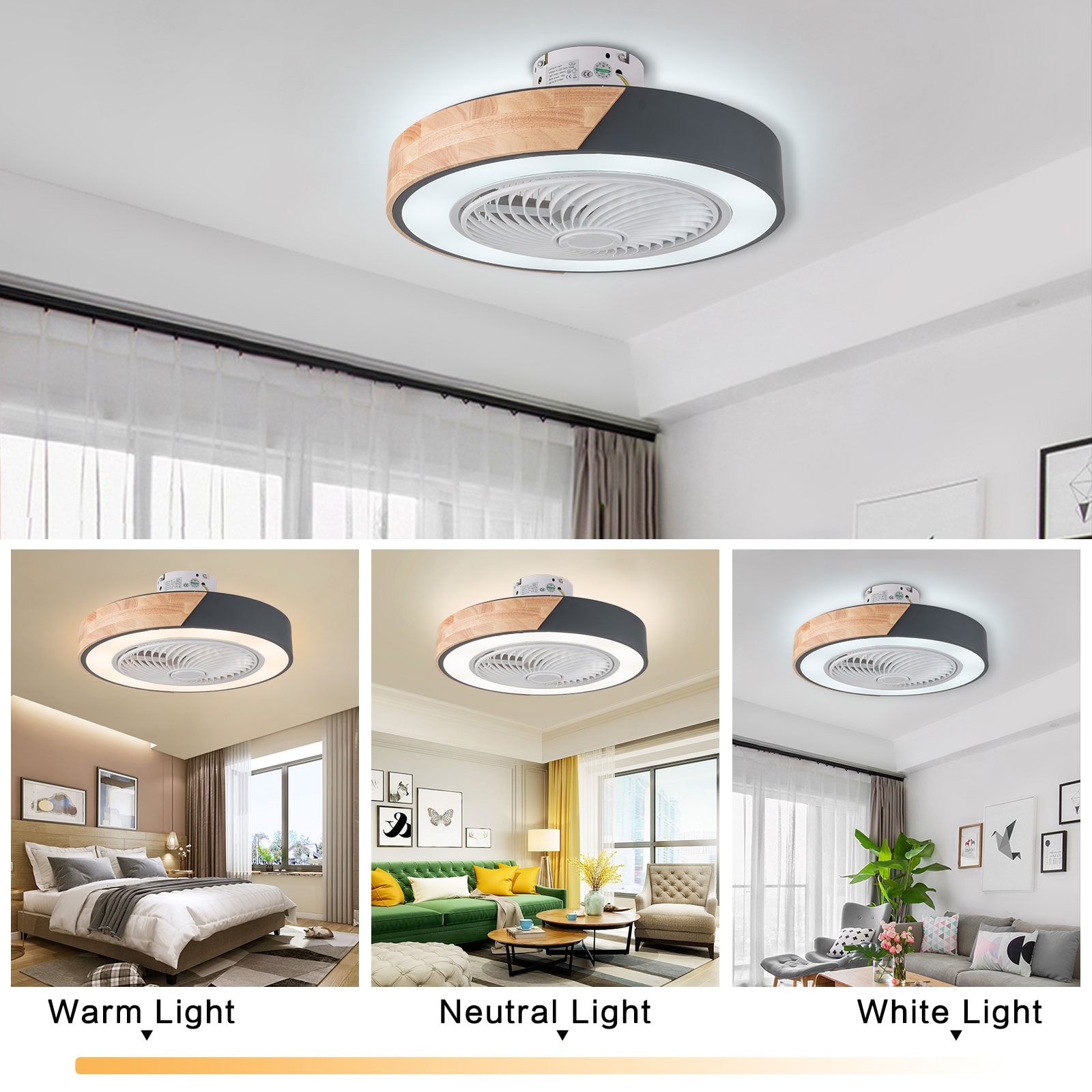 Oukaning HG-HCXLST-3871-US-BT Ceiling-Fans - View #9