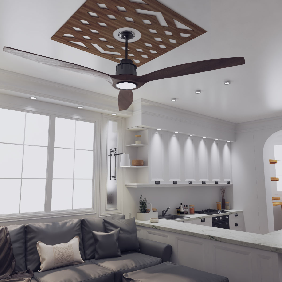 Ekena Millwork CMWP20X20X0375CHWA Ceiling-Medallions - View #13