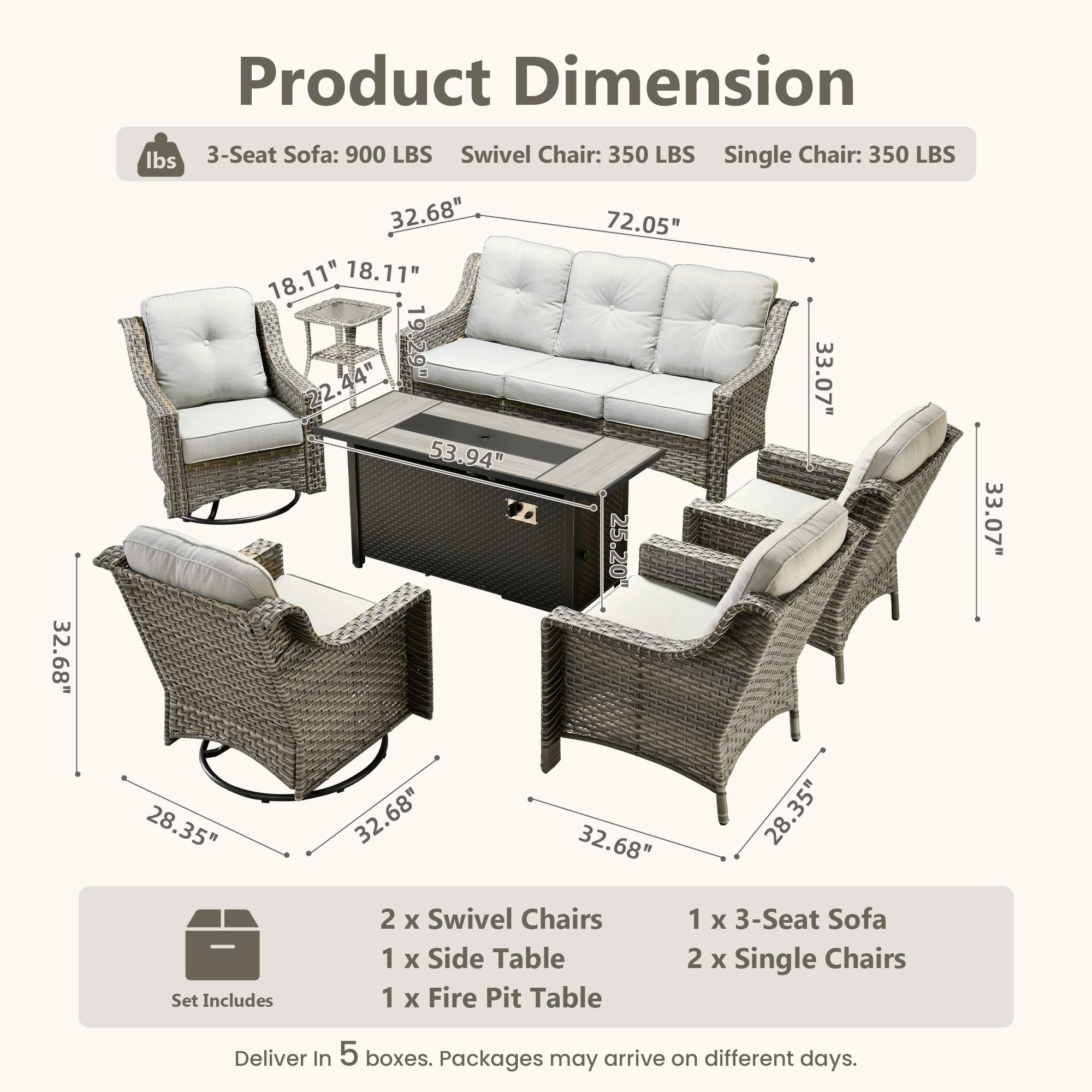 Caodoc L5-CFP03-YZPAD4072 Patio-Sofas-Daybeds - View #6