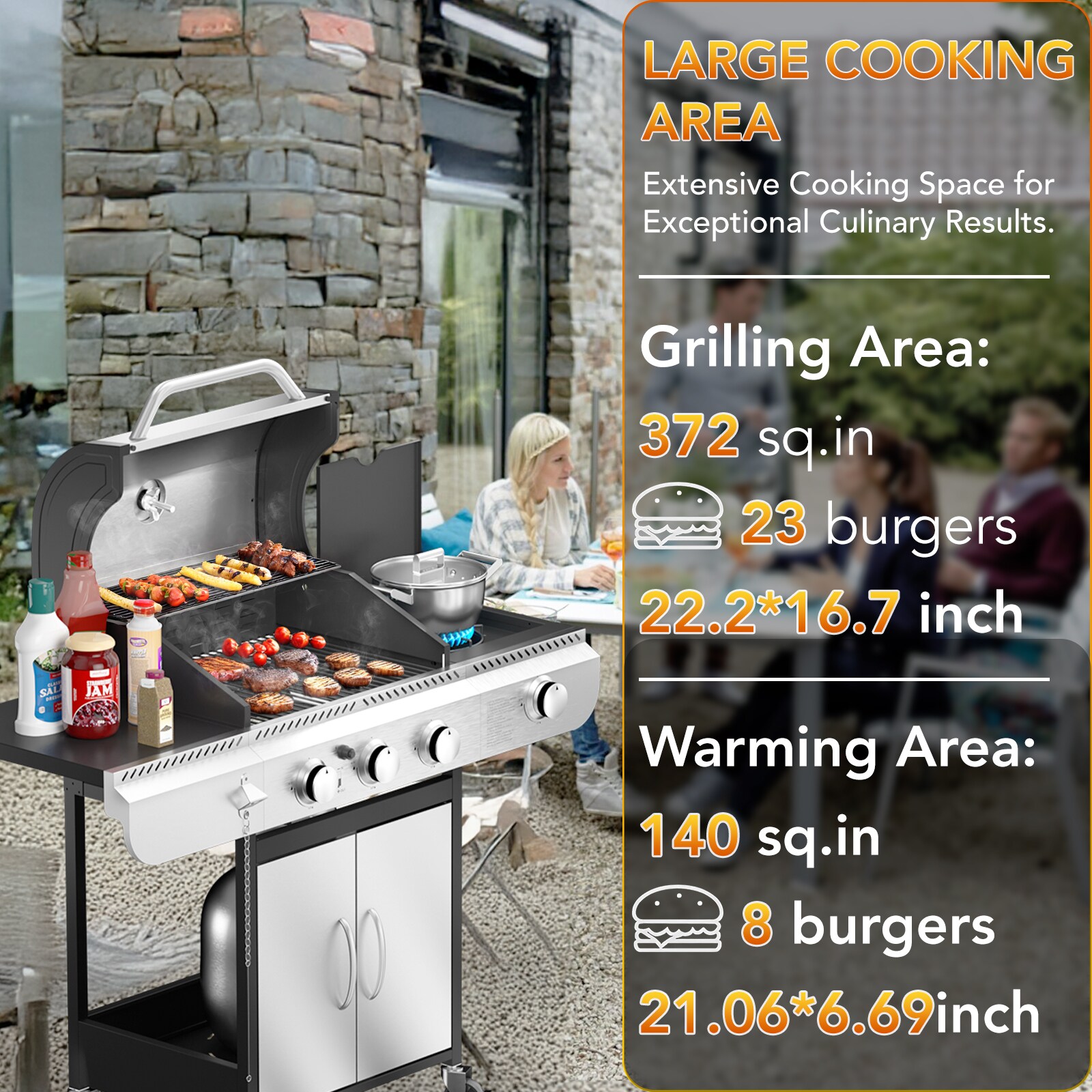 COWSAR LSG01GG41B Gas-Grill - View #7