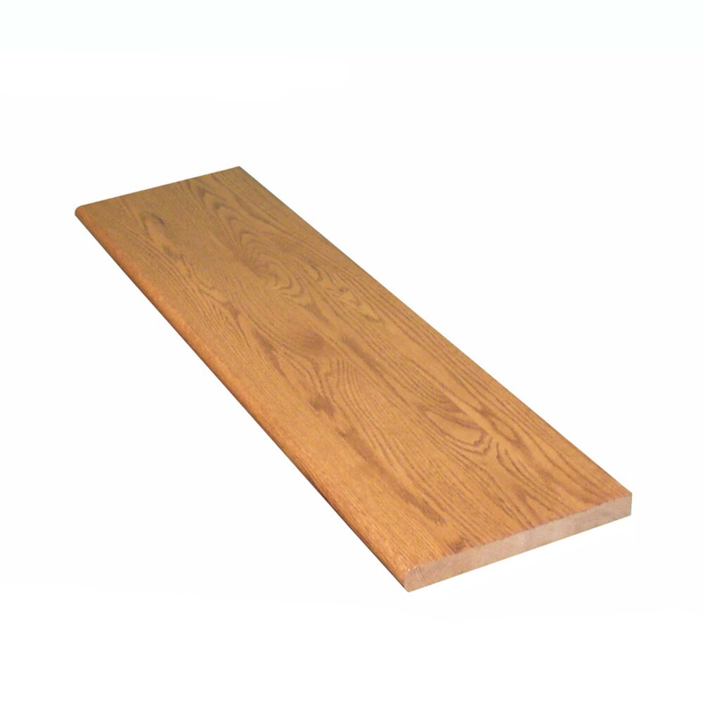 Stairtek 48-in x 11.5-in x 1-in Gunstock Red oak Bullnose Stair Tread