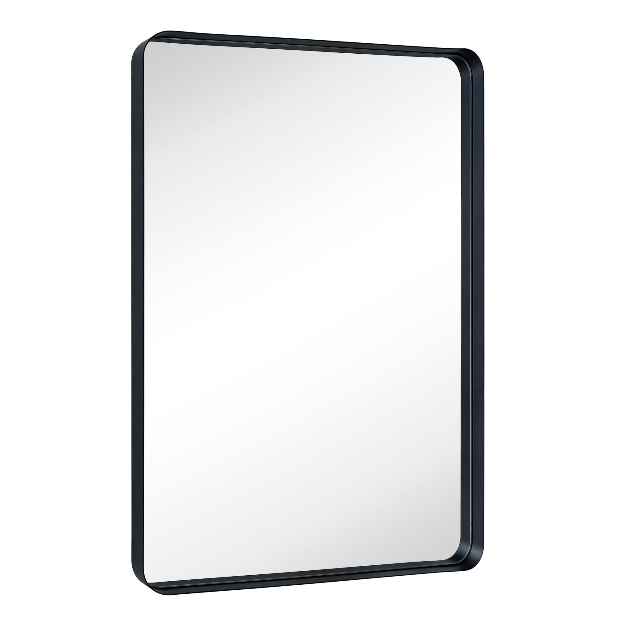 TEHOME  Arthers 30 in. W x 40 in. H Extra Large Rectangular Metal Framed Wall Mounted Bathroom Vanity Mirror (Matt Black)