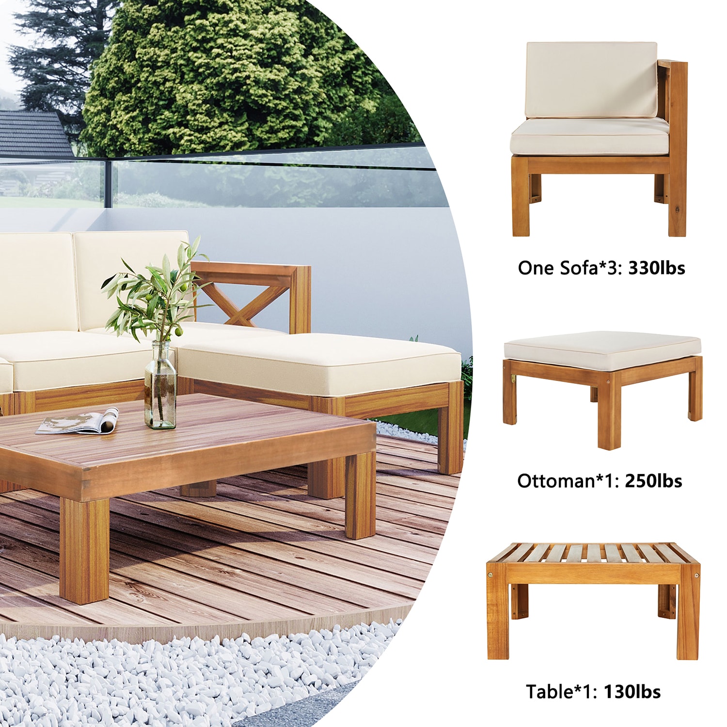 SINOFURN SYB840058BK Patio-Sofas-Daybeds - View #4