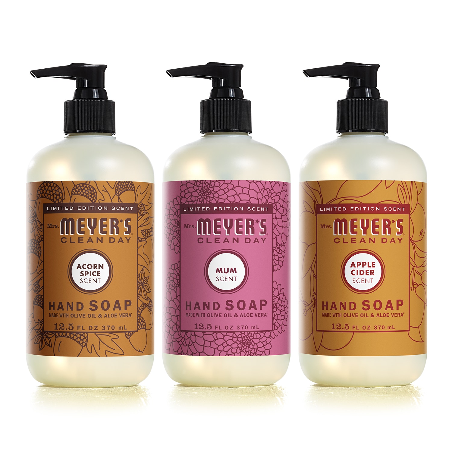 Shop MRS MEYERS CLEAN DAY Fall Hand Soap Variety Pack - Acorn Spice, Apple  Cider, and Mum Scents at