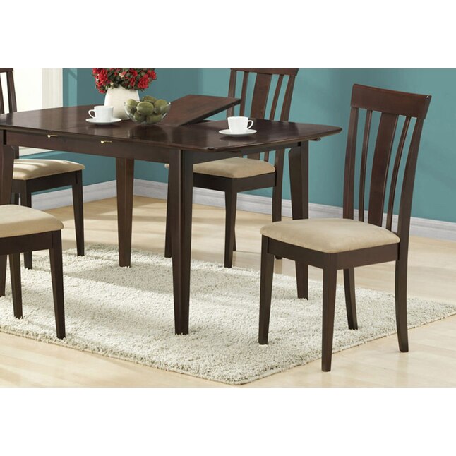 Monarch Specialties Microfiber Upholstered Dining Side Chair (Wood ...